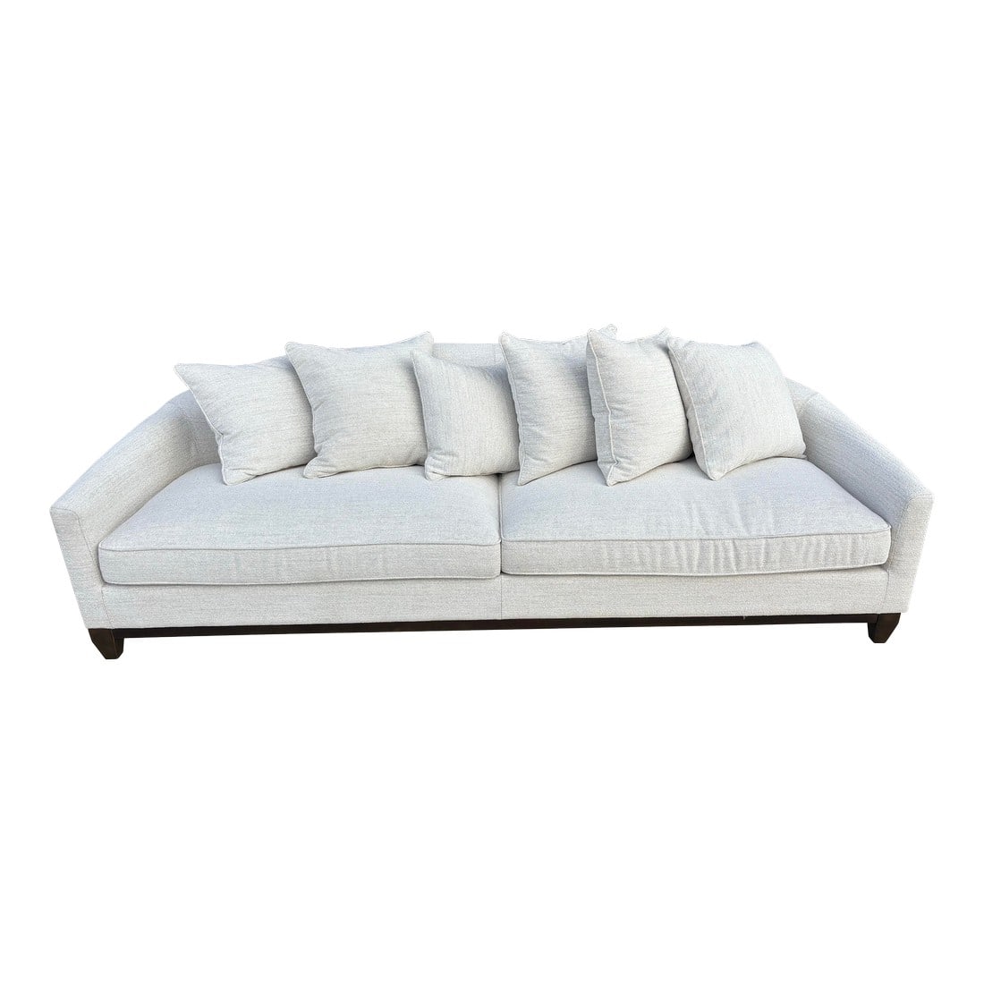 Charlotte Barclay Modern White Sofa, Alder & Tweed Furniture Co.: The Charlotte Barclay Modern White Sofa from Alder & Tweed Furniture Co. is a masterclass in contemporary elegance. Its crisp white upholstery and clean, tailored lines create a bright, airy focal