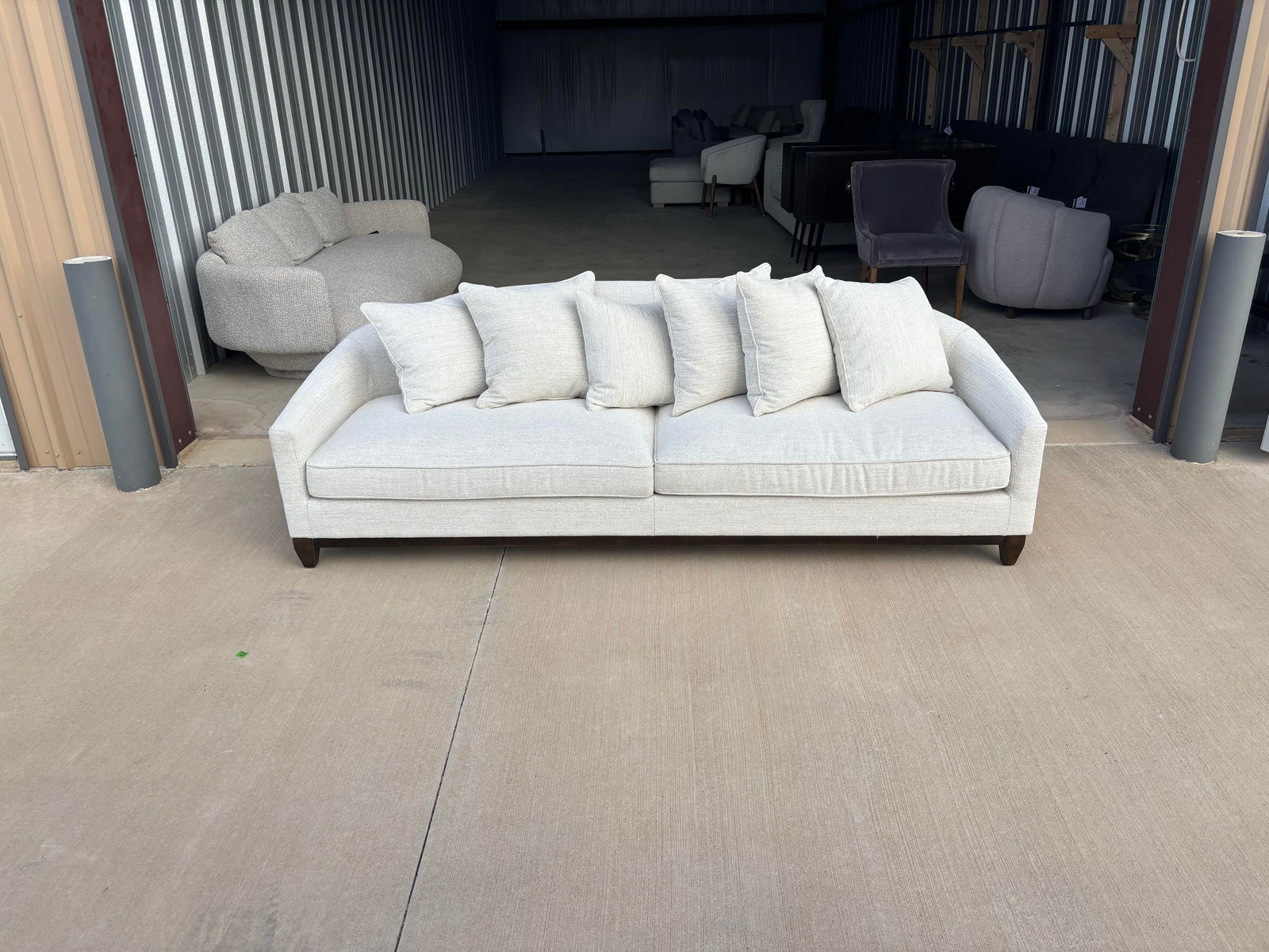 Charlotte Barclay Modern White Sofa, Alder & Tweed Furniture Co. - 5