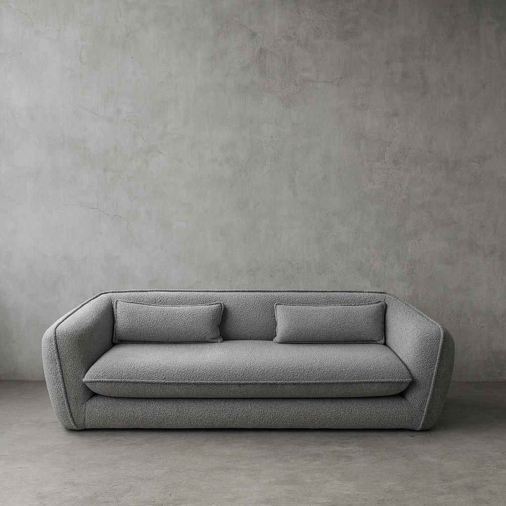 Campbell Modern Gray Boucle Sofa, Alder & Tweed Furniture Co. - 2