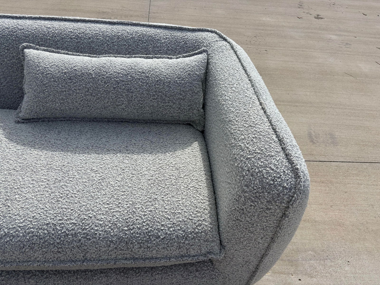 Campbell Modern Gray Boucle Sofa, Alder & Tweed Furniture Co. - 5