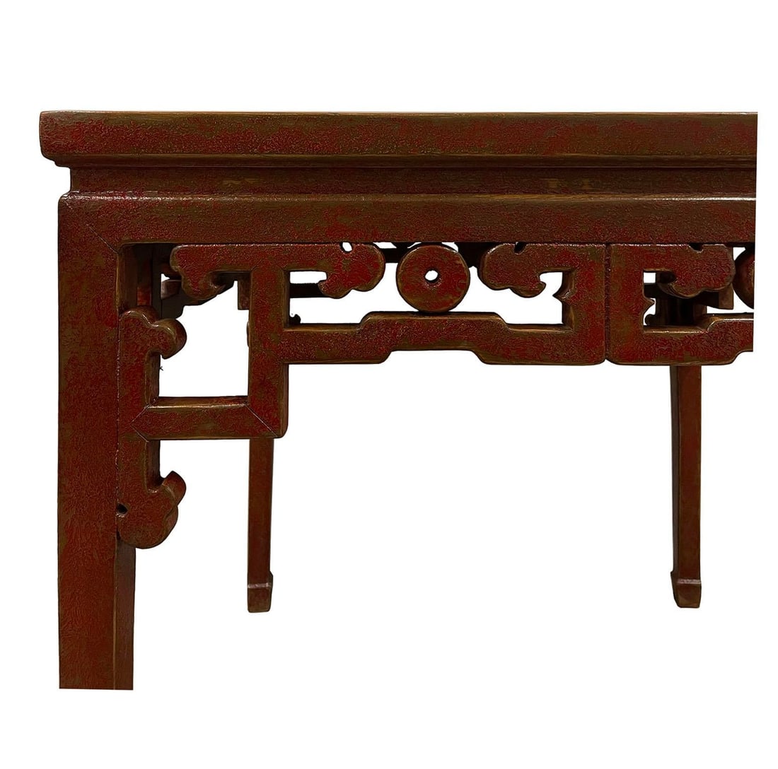 Mid-20th Century Chinese Red Lacquered Square Dining Table, "Ba Xian" Table - 4