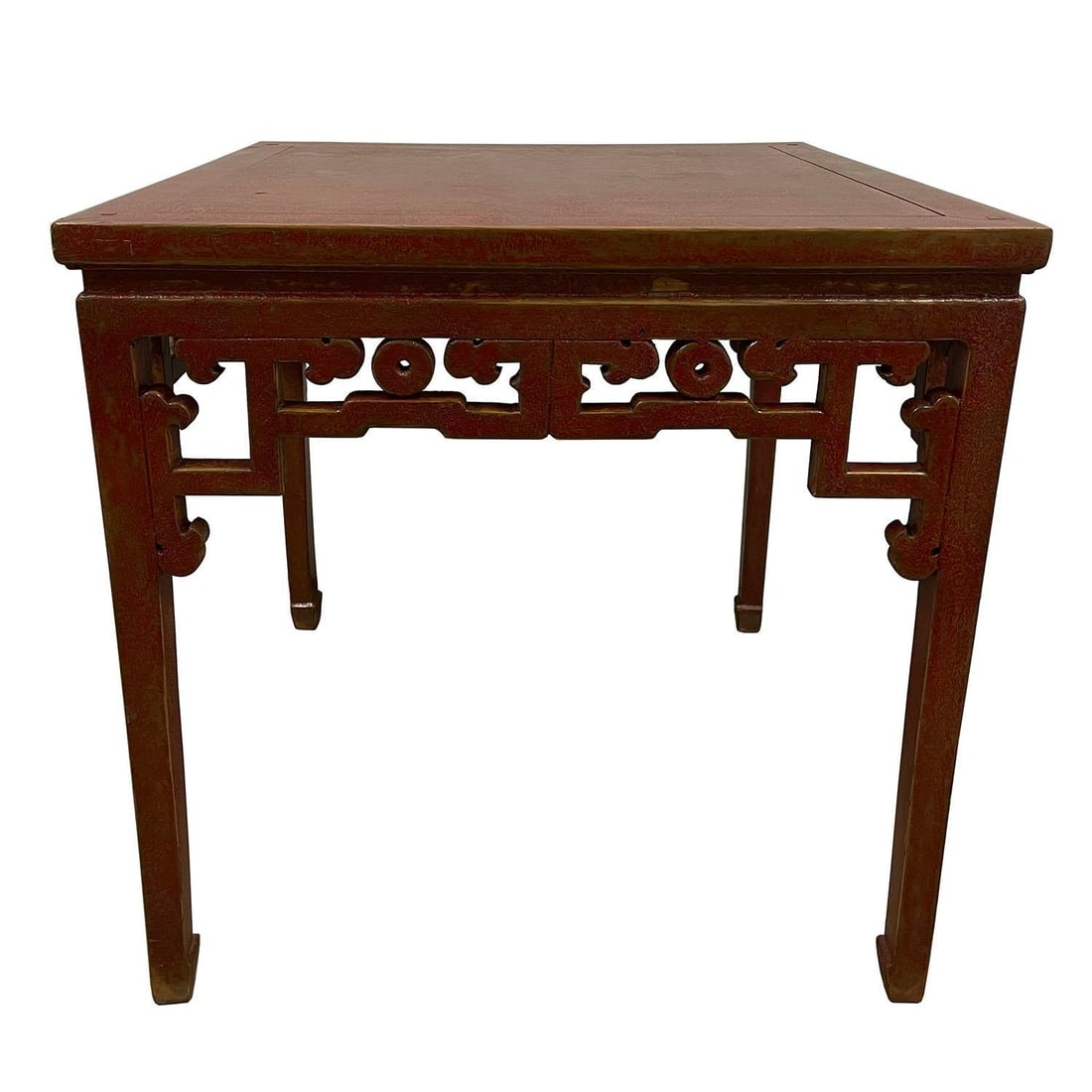 Mid-20th Century Chinese Red Lacquered Square Dining Table, "Ba Xian" Table - 8