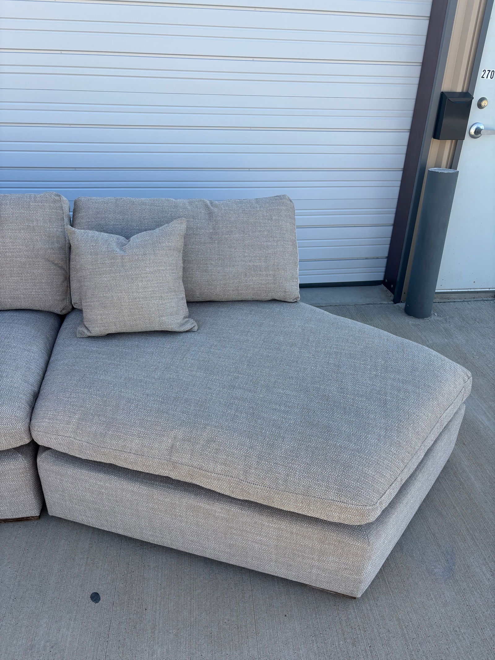 Kayden Modern Neutral Sectional Attributed to Paul Michael Company - 4