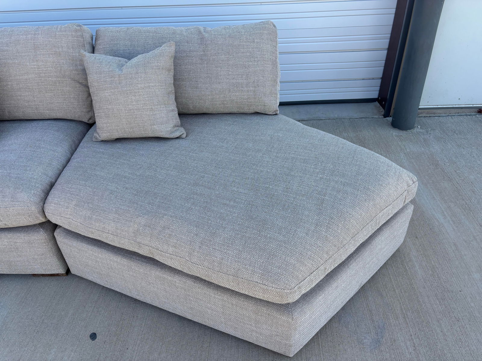 Kayden Modern Neutral Sectional Attributed to Paul Michael Company - 6