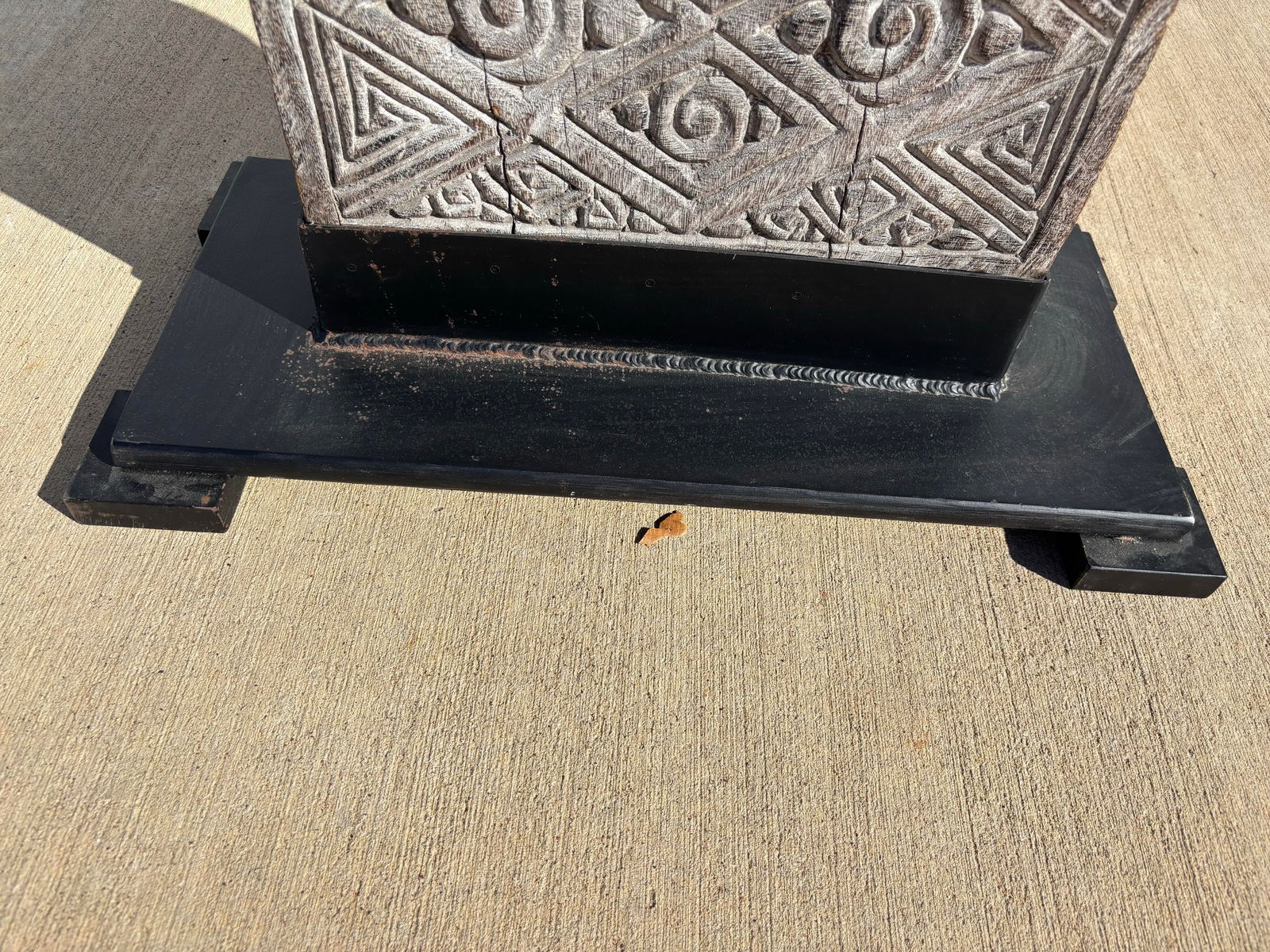 Modern Gray Tall Carved Tribal Style Totem Sculpture - 11