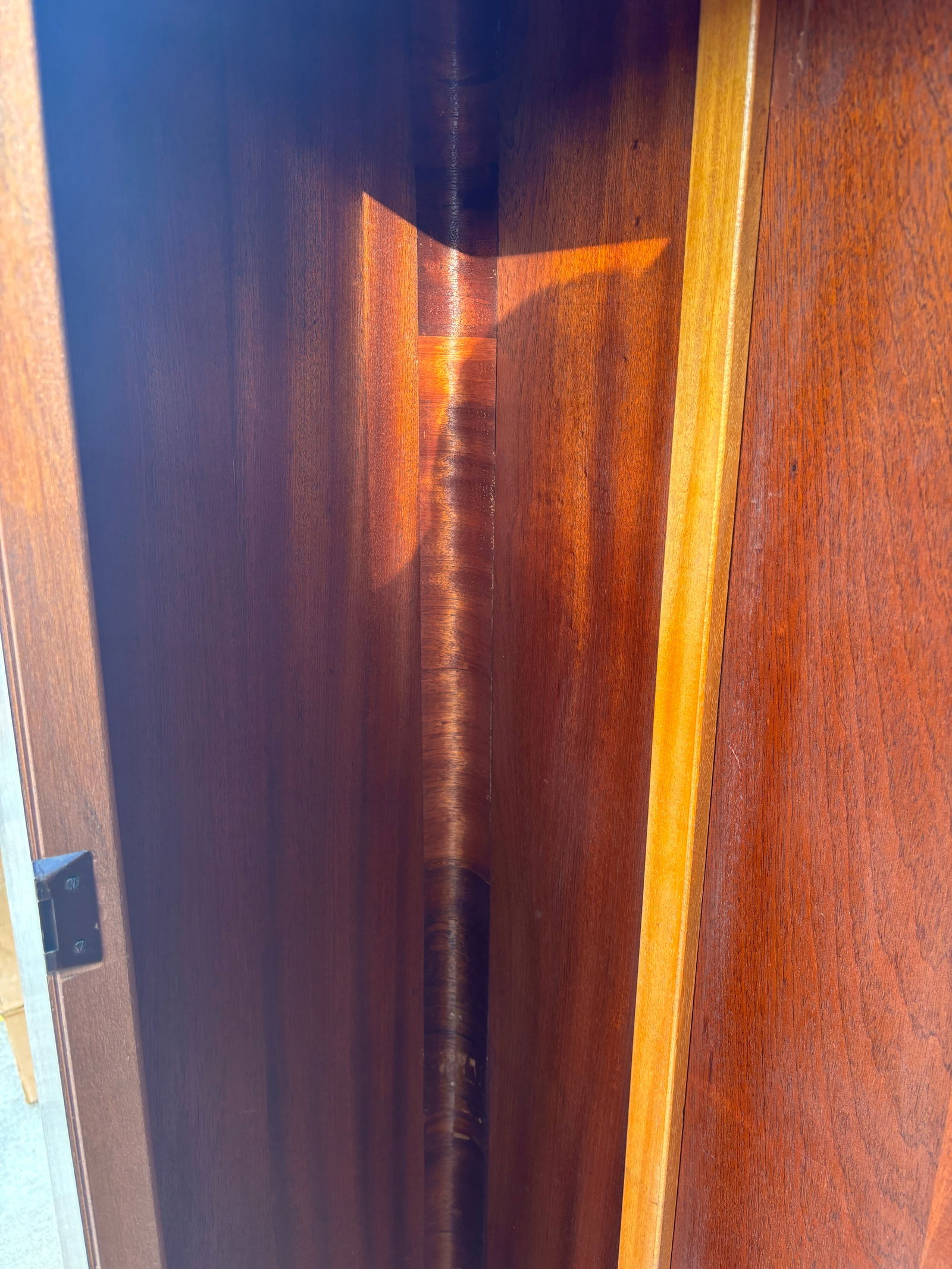 Vintage English Armoire, Vintage Art Deco Lebus Furniture Wardrobe With Key - 2