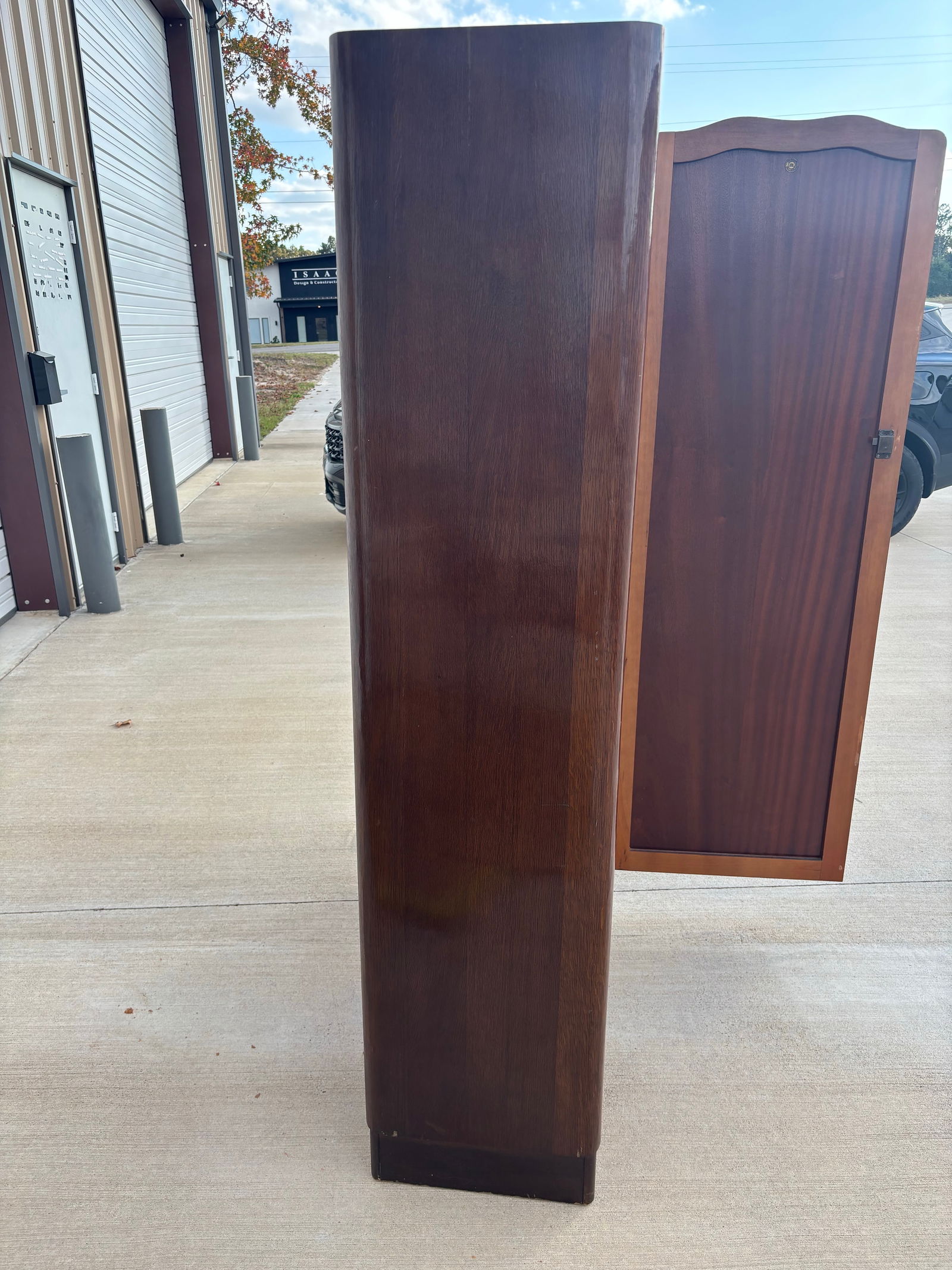 Vintage English Armoire, Vintage Art Deco Lebus Furniture Wardrobe With Key - 7