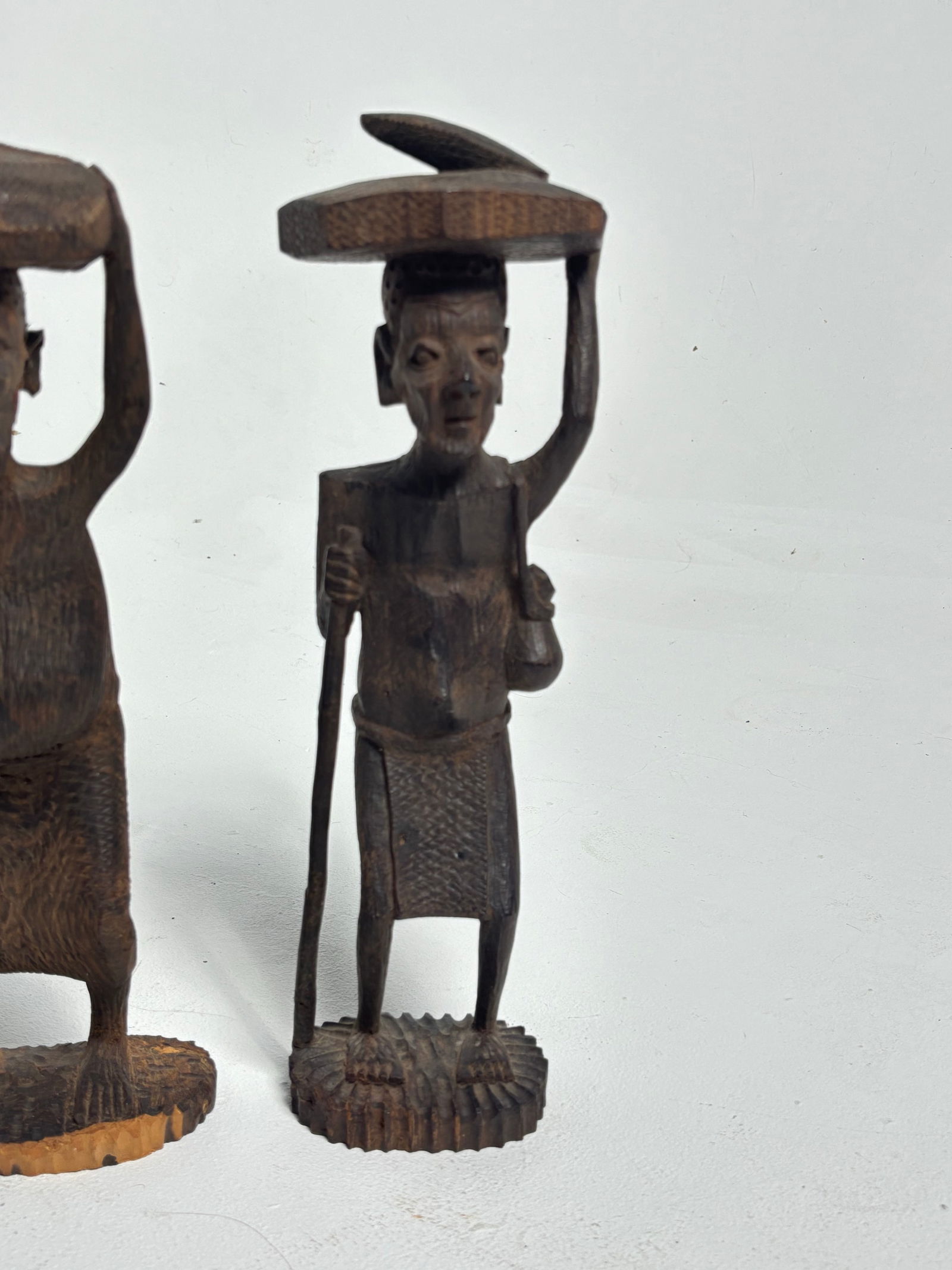 Set of Three 1970s East African Wood Carved Figure Statues, Sculptures - 5