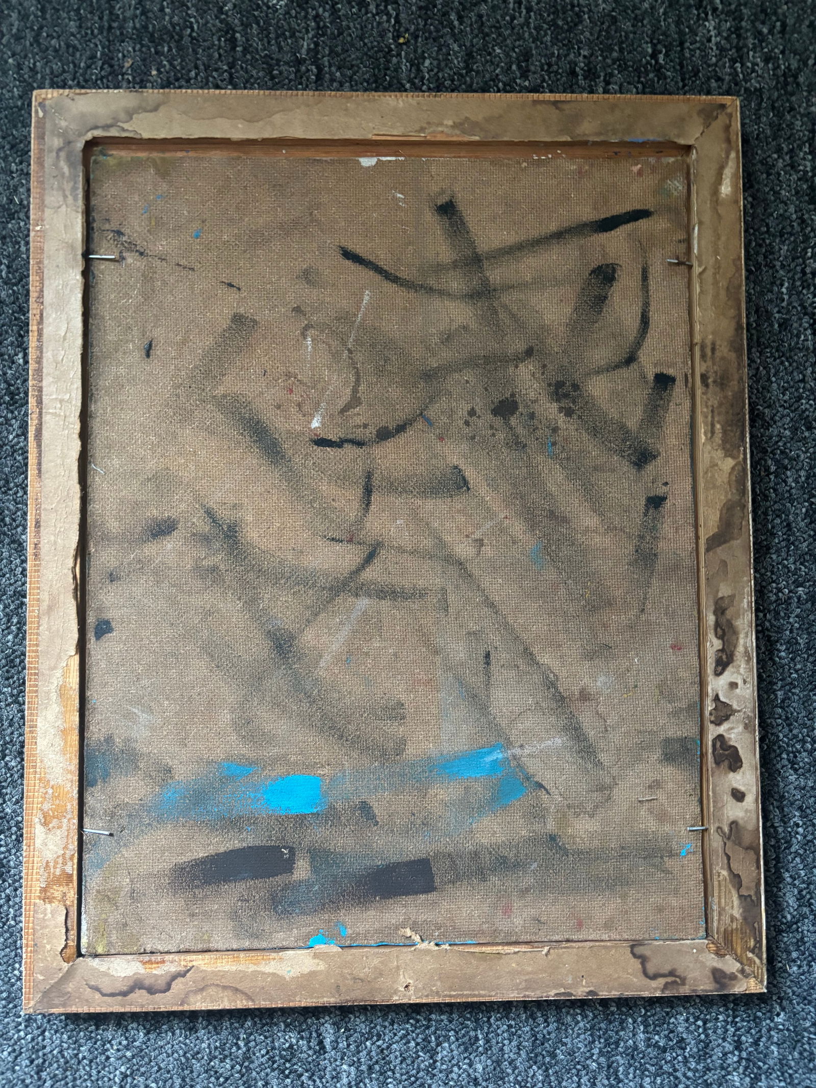 Mid 20th Century Peter Keil Abstract Portrait Painting, Framed - 4