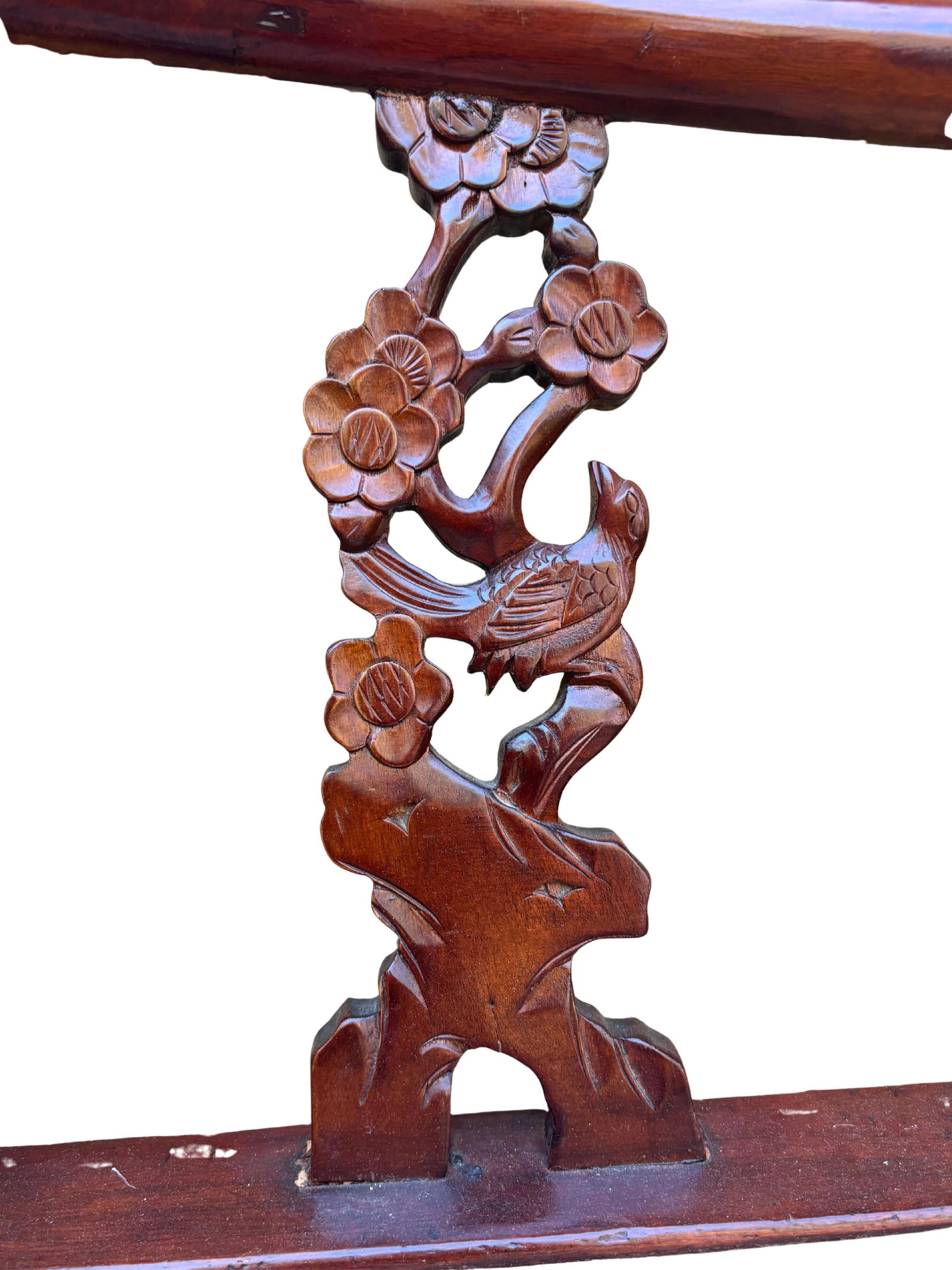 Mid 20th Century Rosewood Horseshoe Chairs With Inlaid Marble Seat Attributed to James Mont, Pair - 5