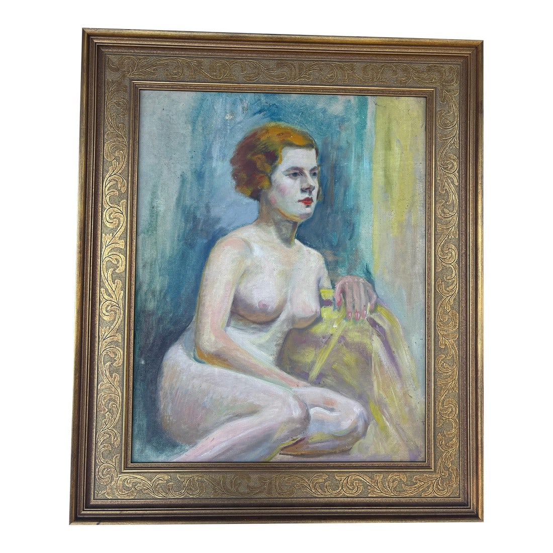 Late 20th Century Nude Painting of a Woman Oil Painting, Framed: This Nude Painting of a Woman, beautifully rendered in oil and framed for ready display, captures the elegance and quiet power of the feminine form. Condition: Alterations: Original Condition