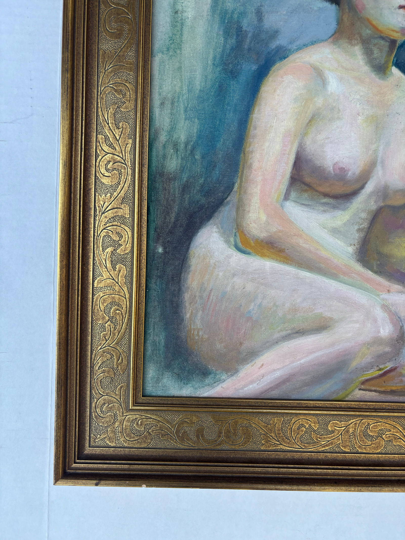 Late 20th Century Nude Painting of a Woman Oil Painting, Framed - 5