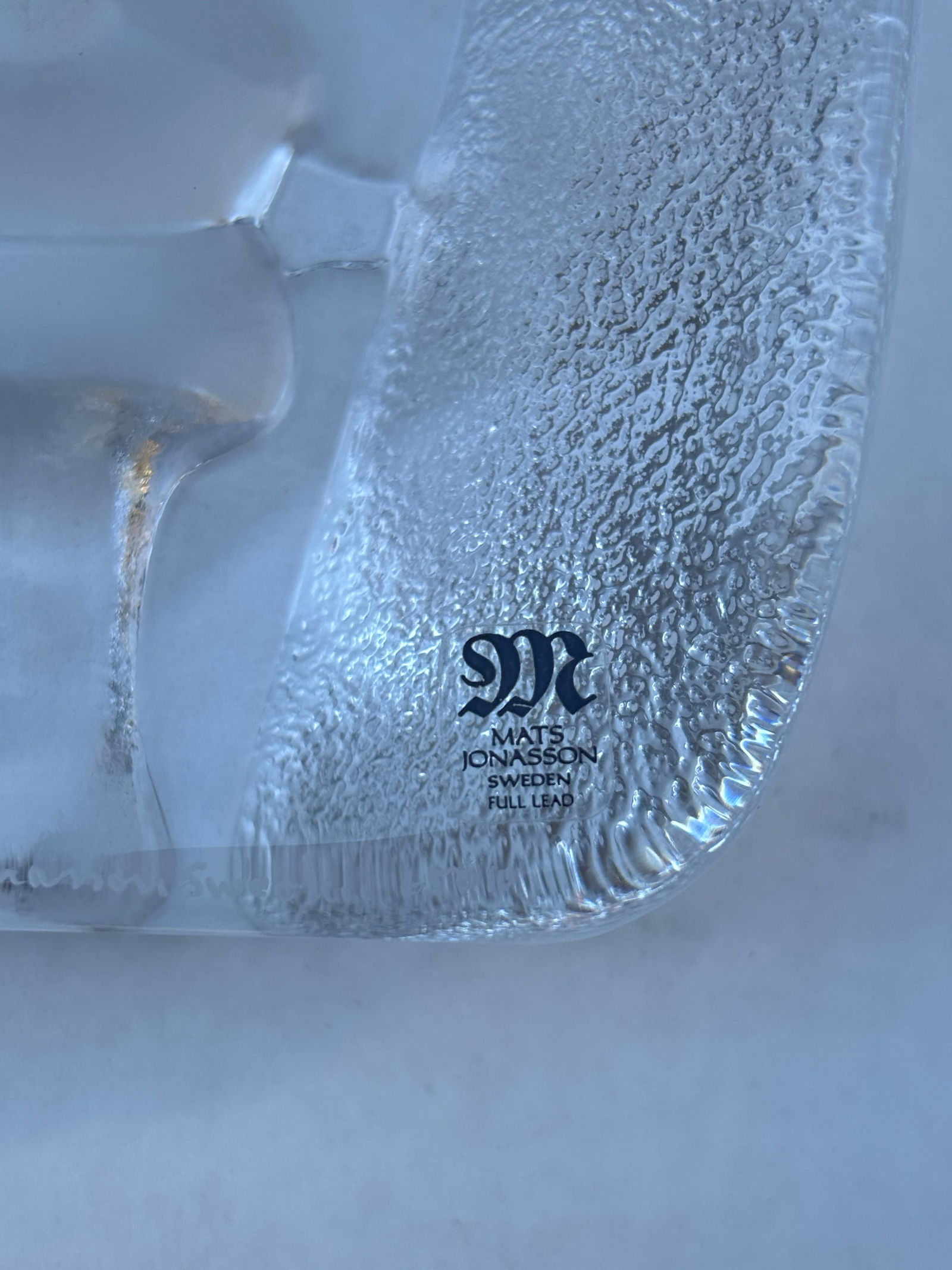 Mid 20th Century Mats Jonasson "Masq" Swedish Cubist Crystal Figural Sculpture - 2