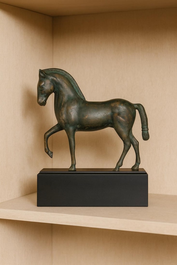 Mid 20th Century Styled After Leonardo Davinci's Horse (Also Known as Gran Cavallo) Patinated Grec - 2