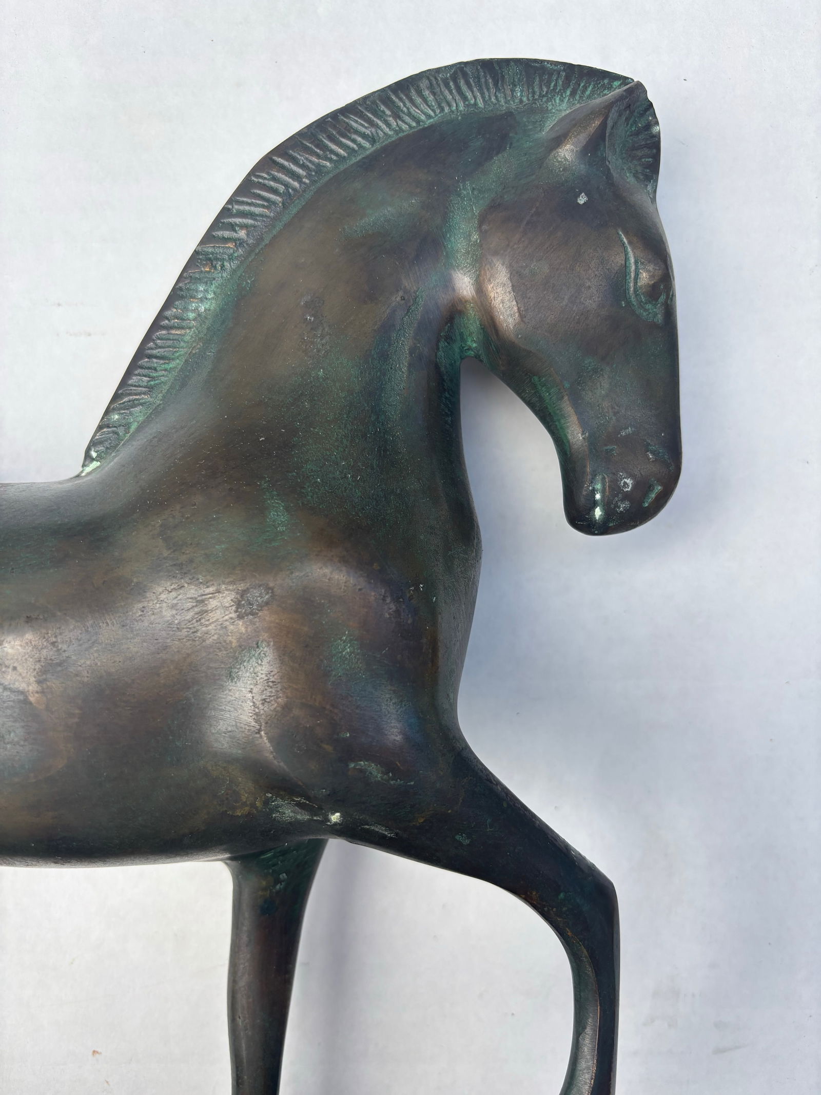 Mid 20th Century Styled After Leonardo Davinci's Horse (Also Known as Gran Cavallo) Patinated Grec - 3