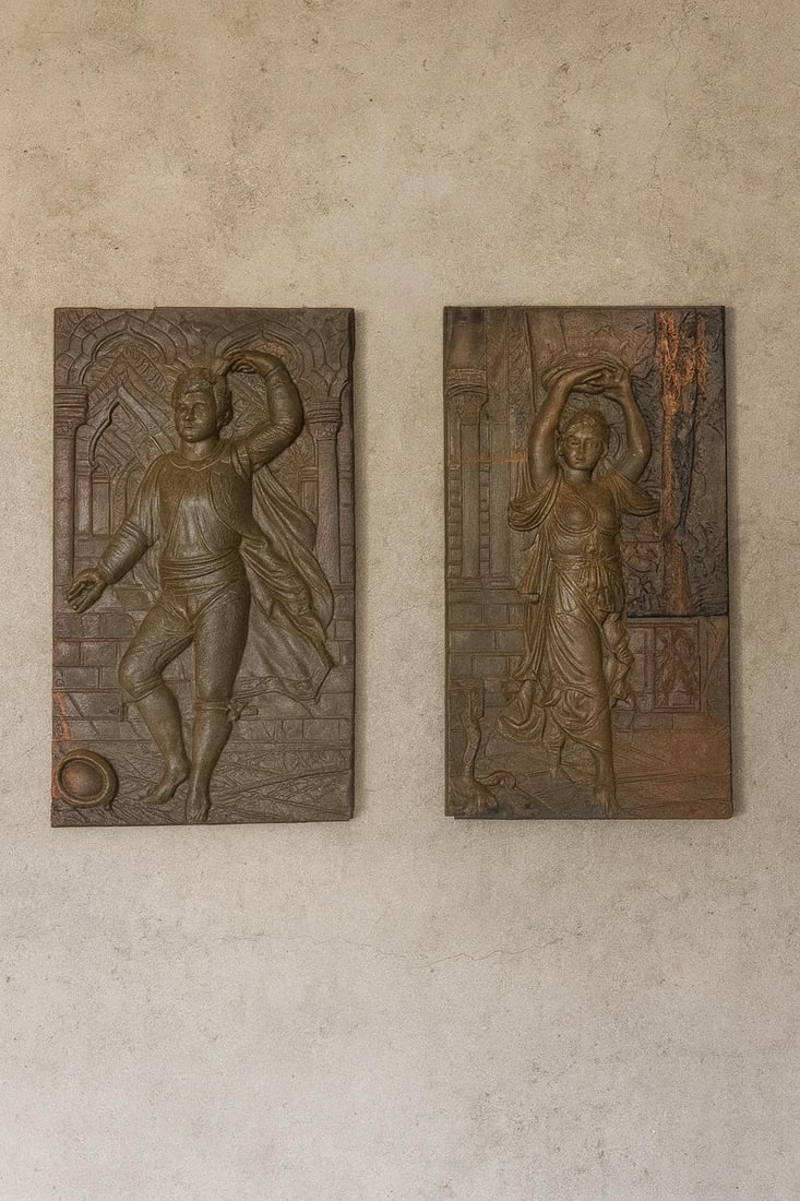 French 19th Century Louis XVI Patinated Bronze Plaques - 2