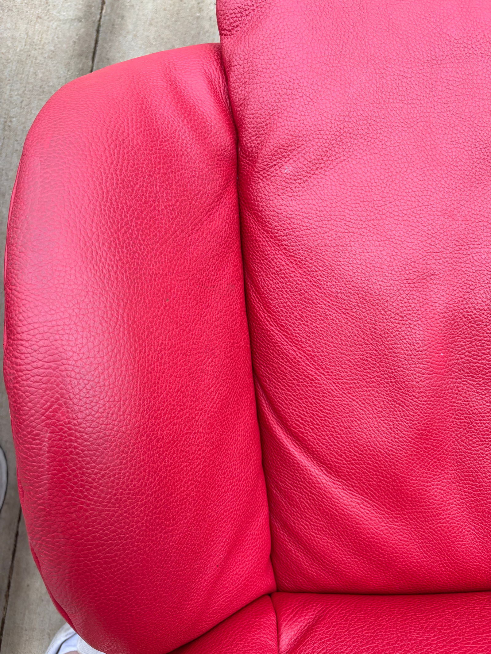 1970s Lafer Pair of Red Leather Reclining Lounge Chairs - 7