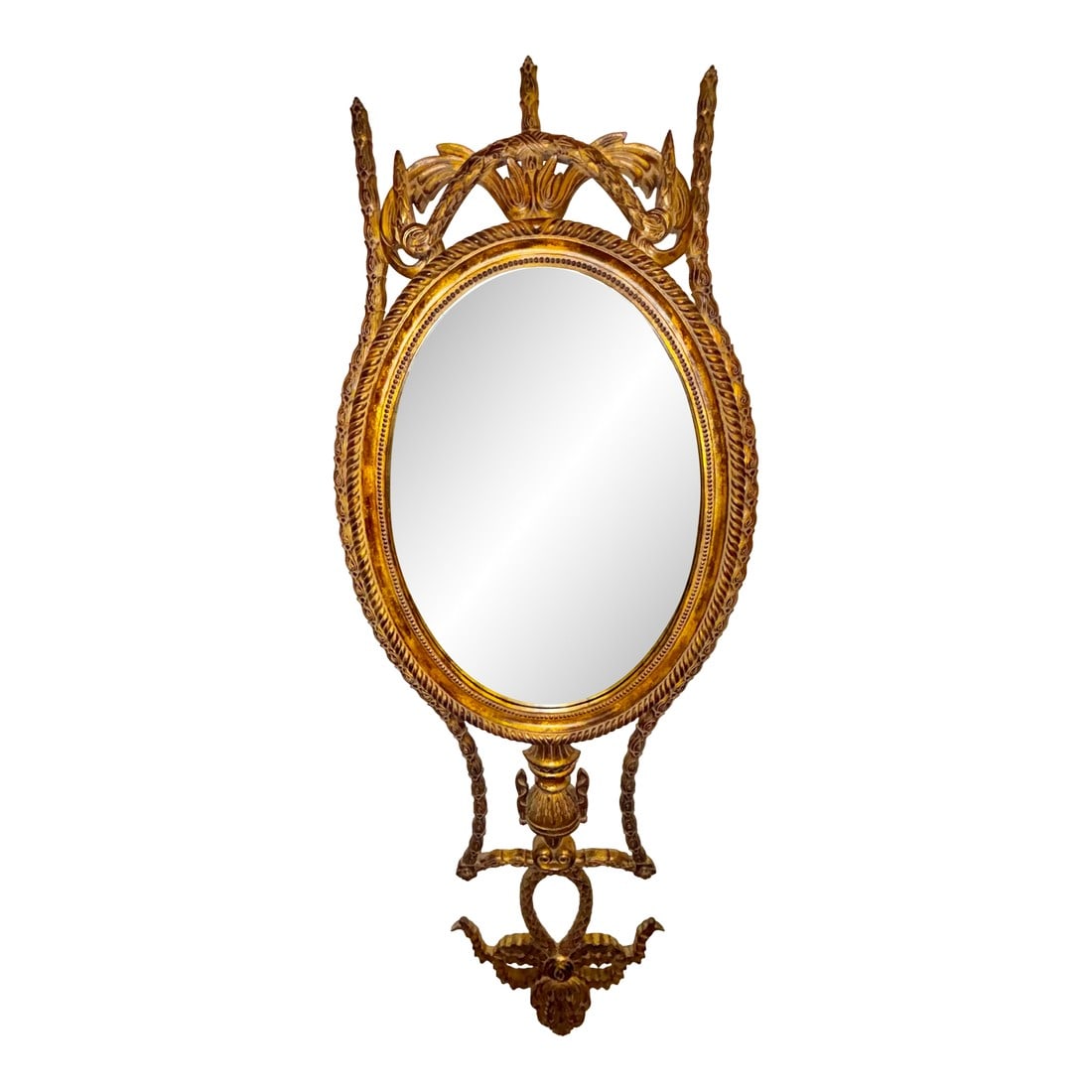John-Richard 18th Century Styled Vintage Intricate Moran Mirror in Pewter, John-Richard Mirror (1 of 12)