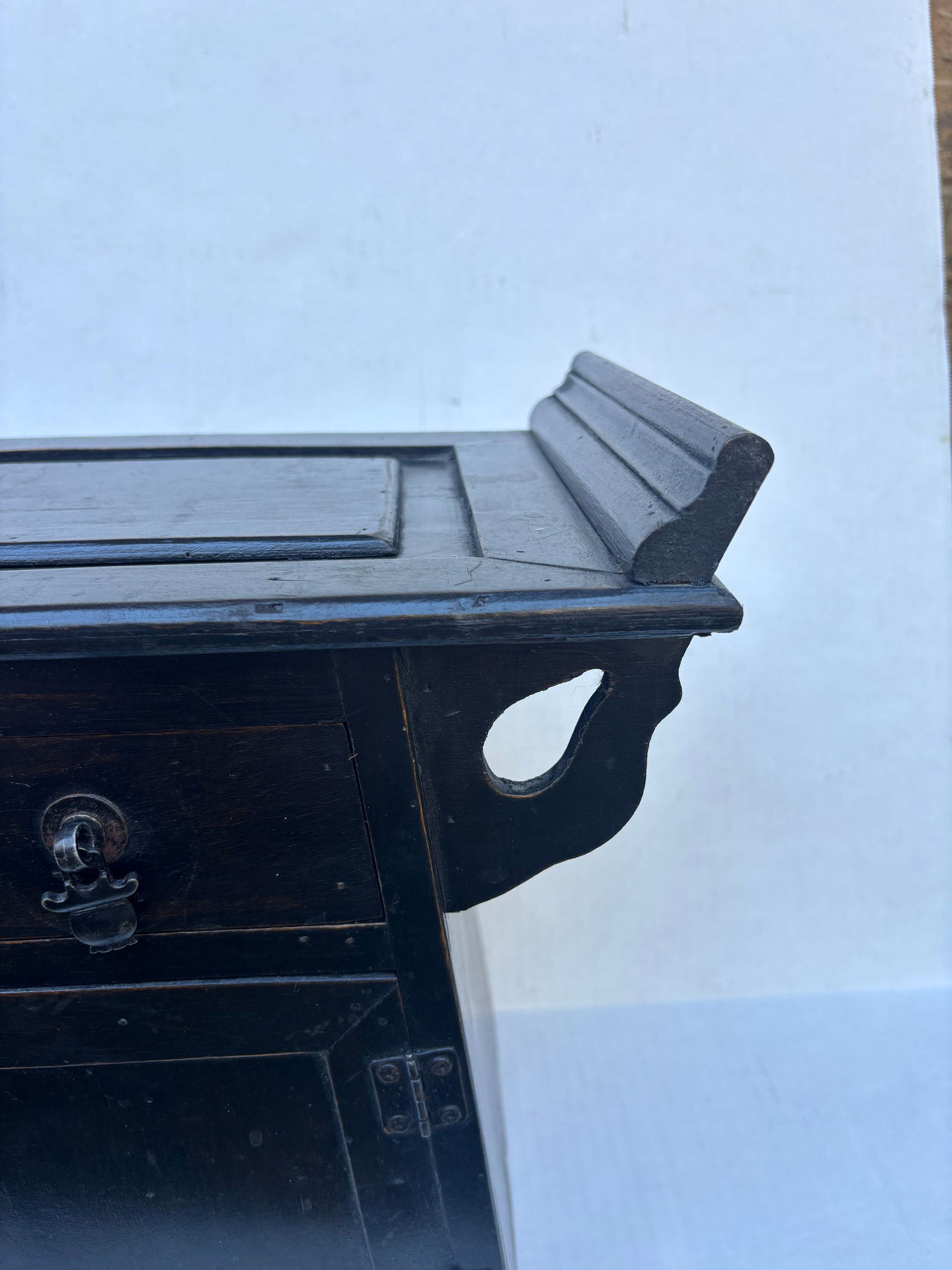 Chinese Antique 19th Century Black Cabinet Qing Dynasty - 3