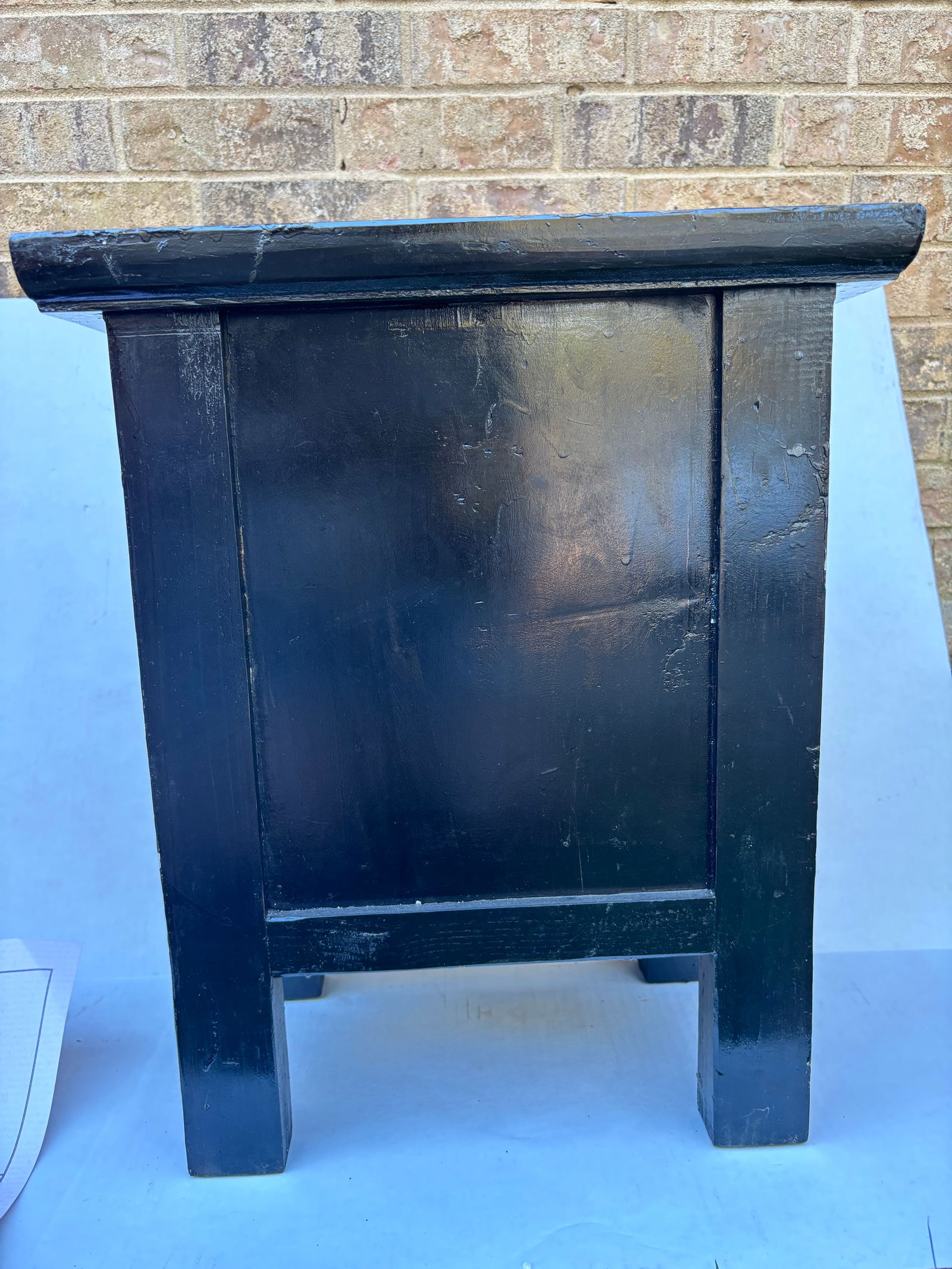 Antique 1850s Kang Cabinet Refinished in Black Lacquer, Shanxi Origin With Certificate of Antiquity - 6