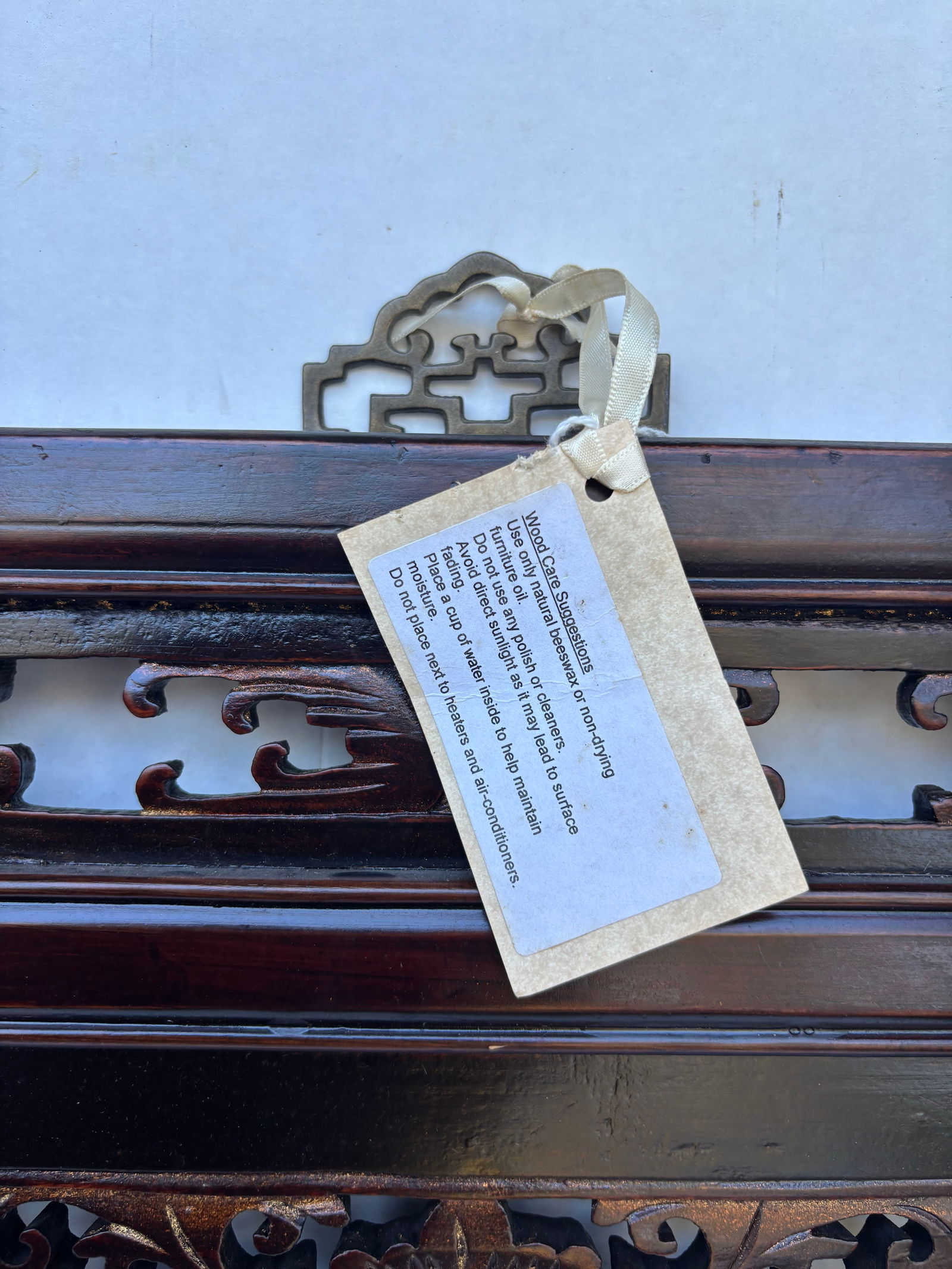 1875 Chinese Hand-Carved Wooden Wall Panels With Gold Accent and Certificate of Antiquity, Pair - 8