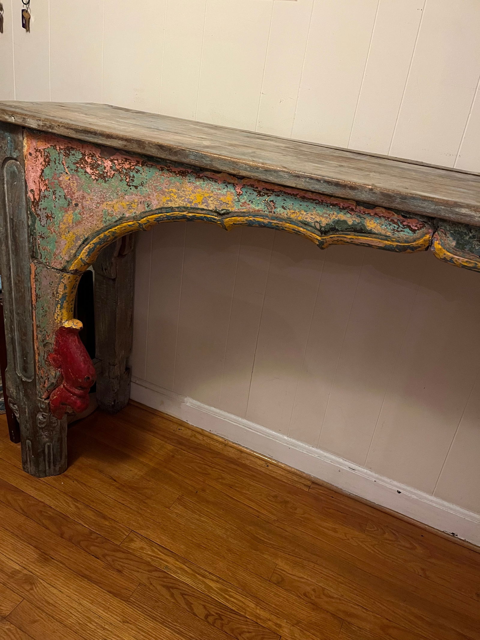 1950s Colorful Vintage Indian Large Entry Table - 13