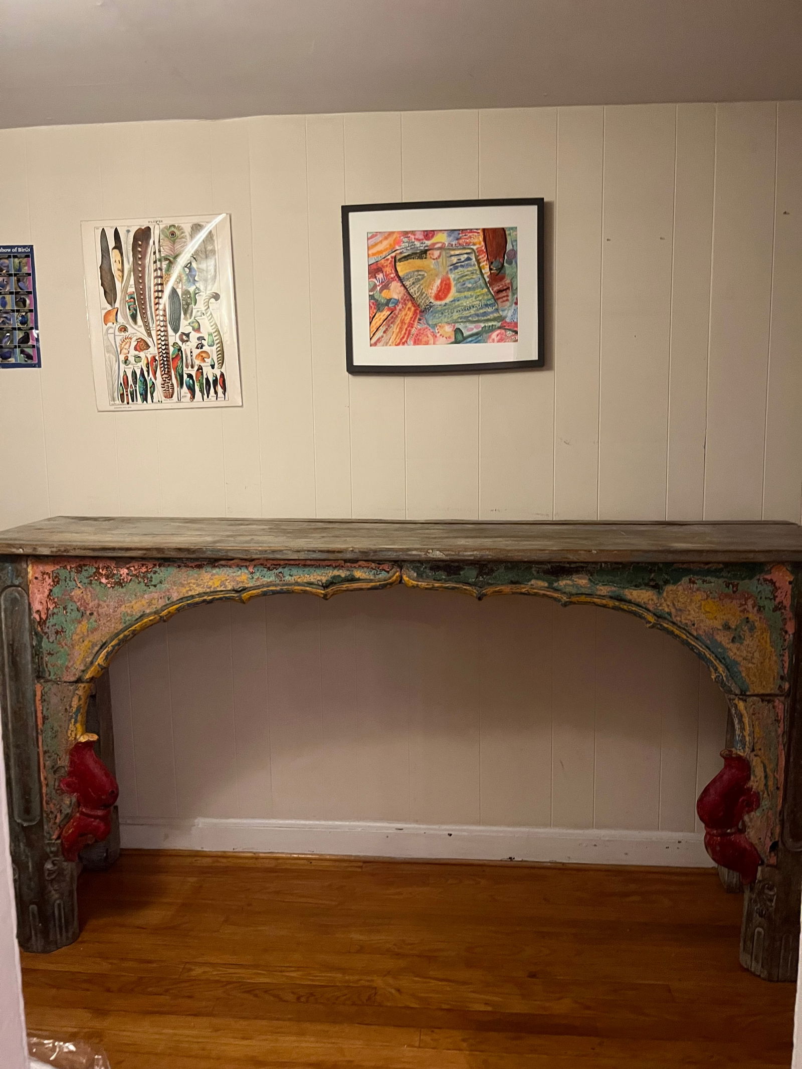 1950s Colorful Vintage Indian Large Entry Table - 9