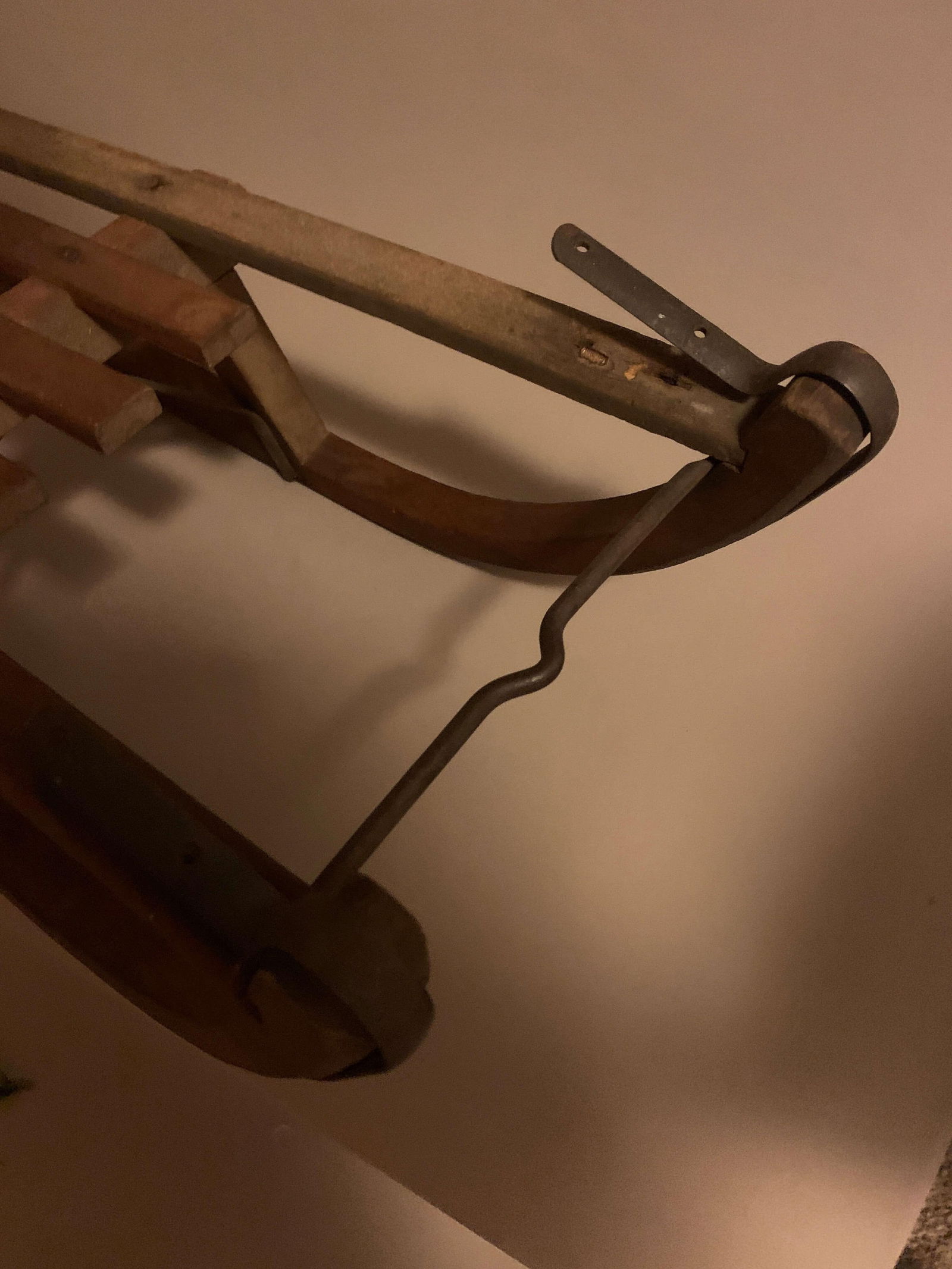Vintage Wood and Metal Davos Sled - 3