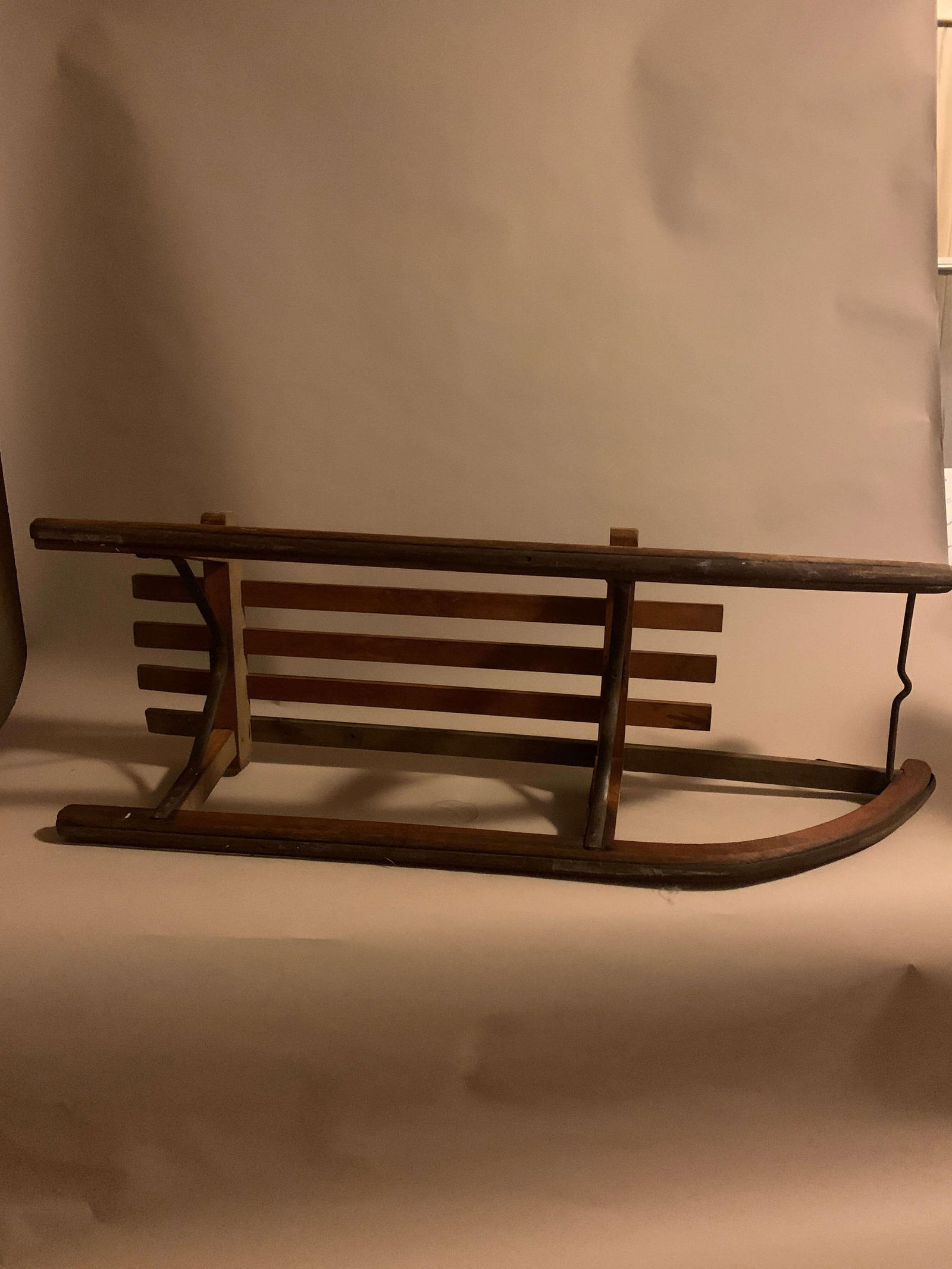 Vintage Wood and Metal Davos Sled - 4