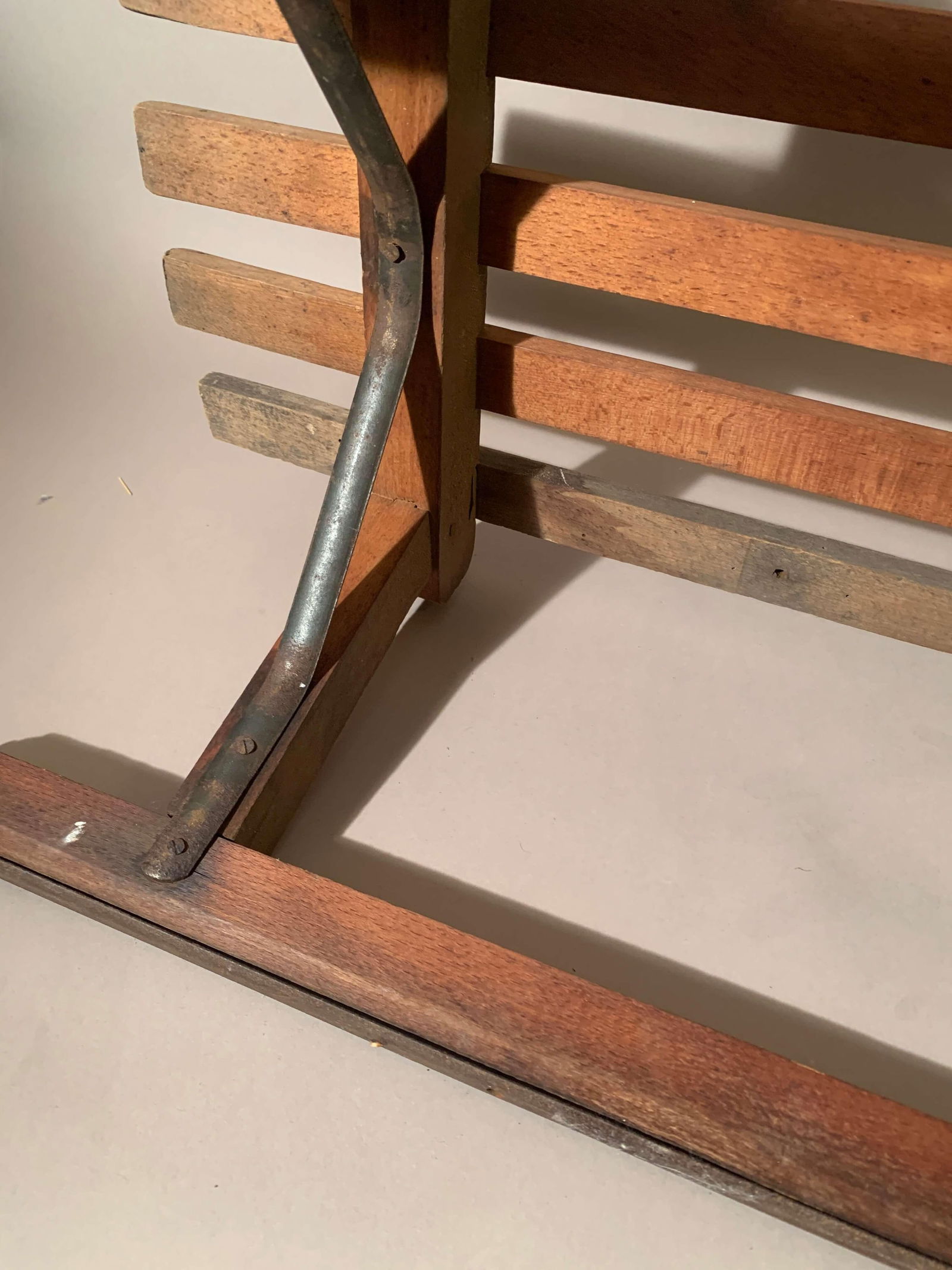 Vintage Wood and Metal Davos Sled - 7