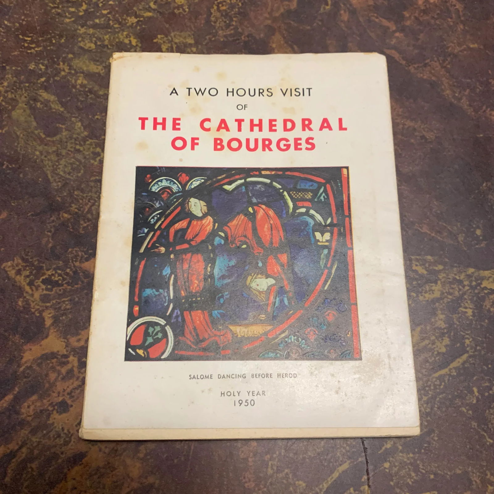 1950 Vintage "a Two Hours Visit of the Cathedral of Bourges" French Travel Book in English - 5