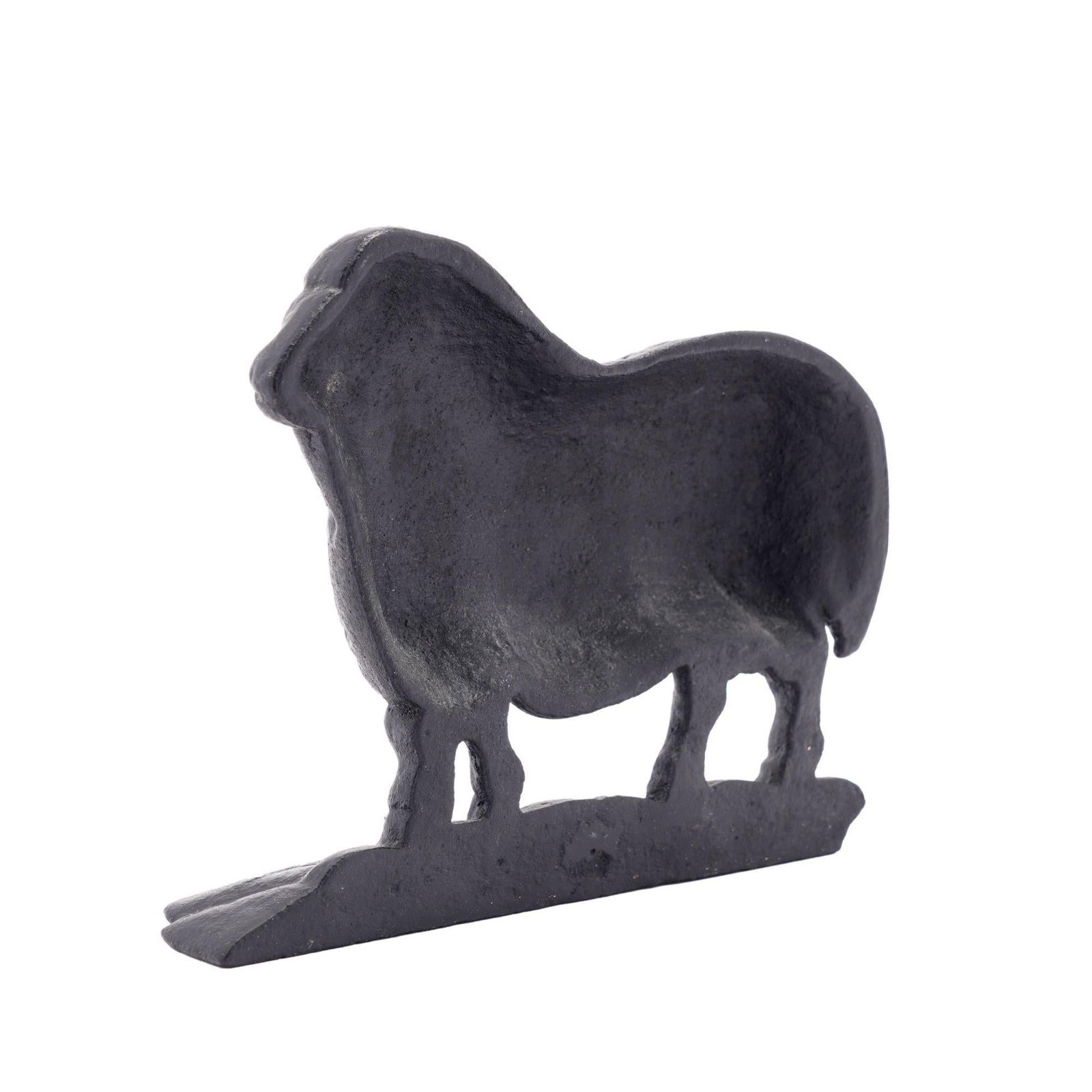 English Victorian Cast Iron Ram Doorstop, C. 1880 - 4