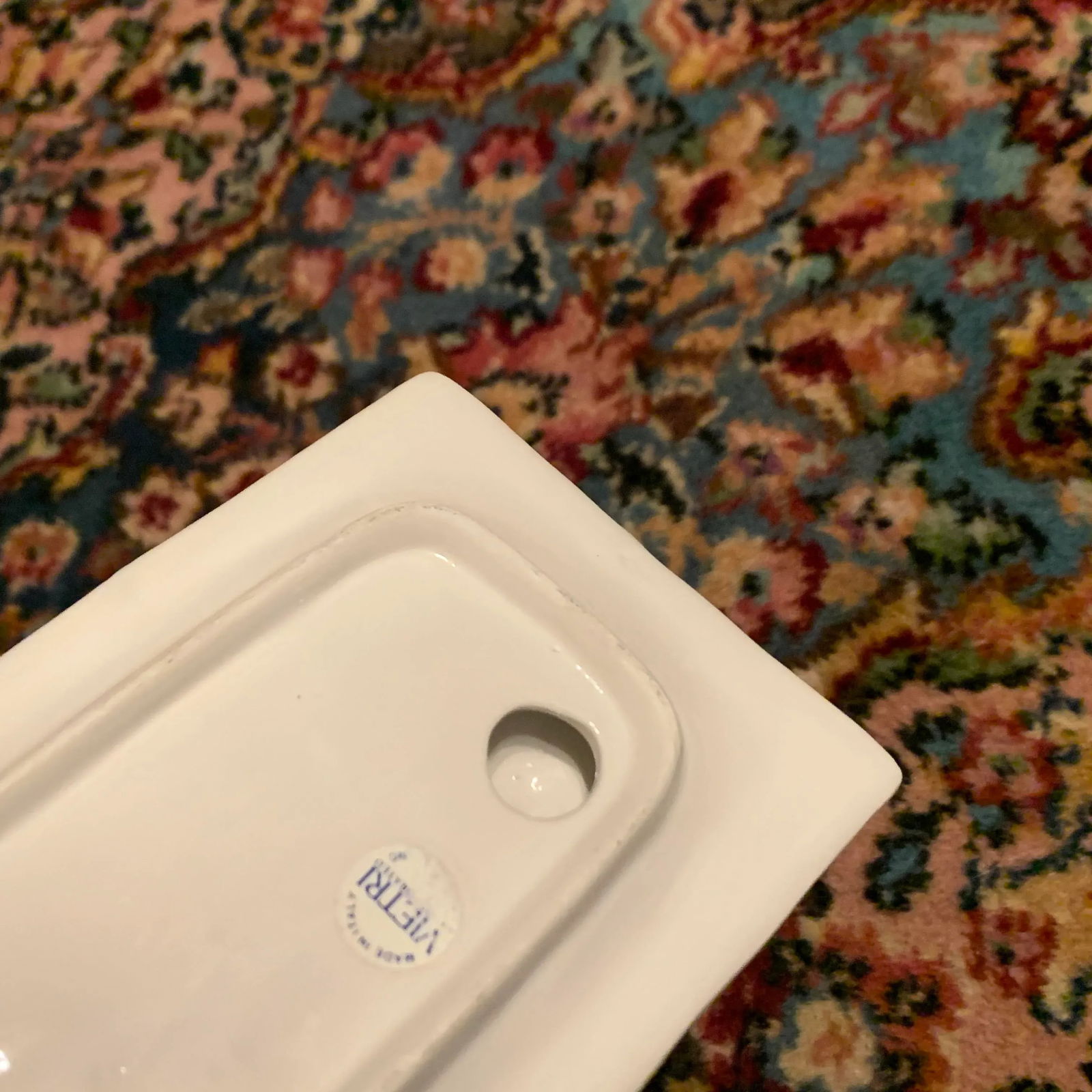 Italian Majolica Vietri Frog and Faux Bois Plate - 10