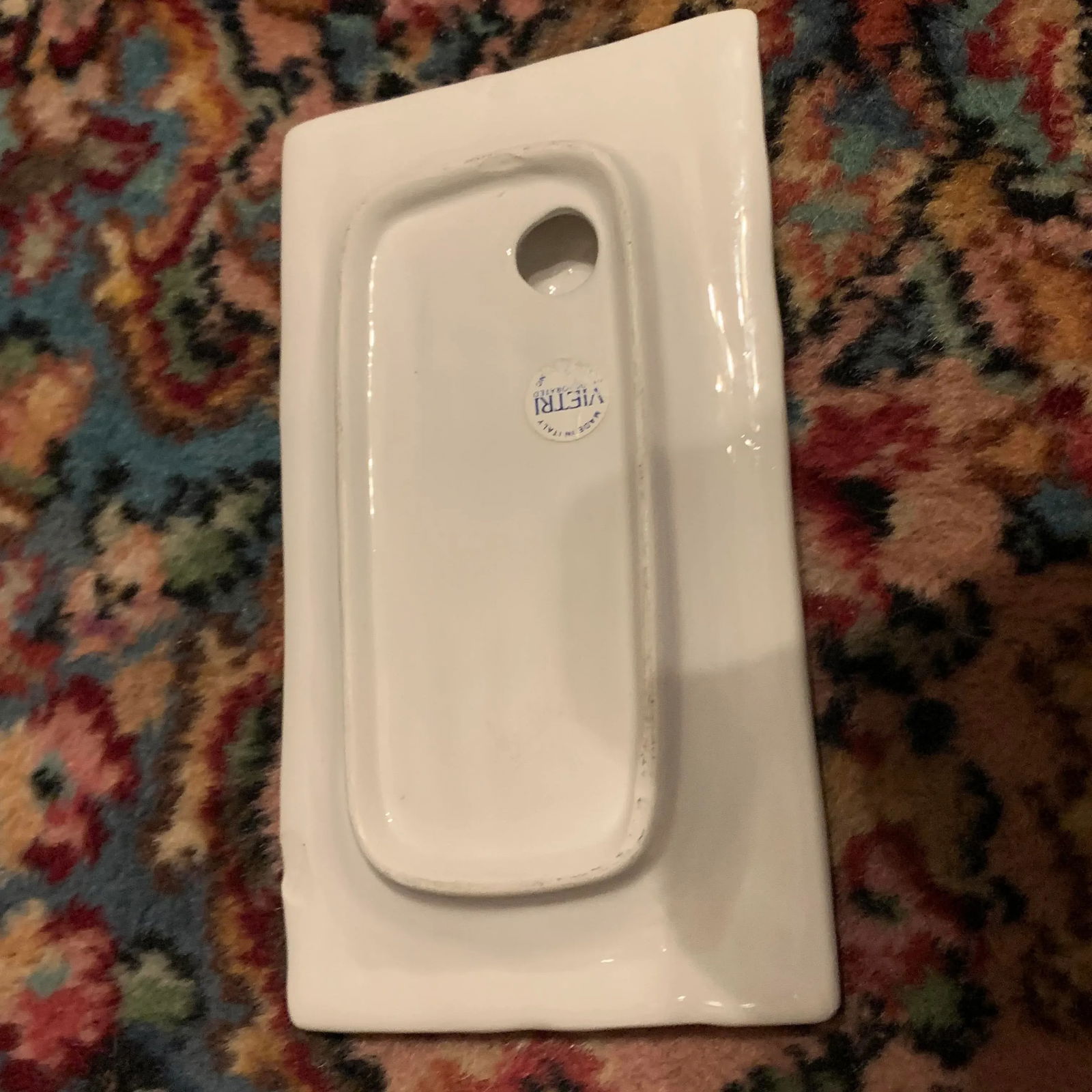 Italian Majolica Vietri Frog and Faux Bois Plate - 8