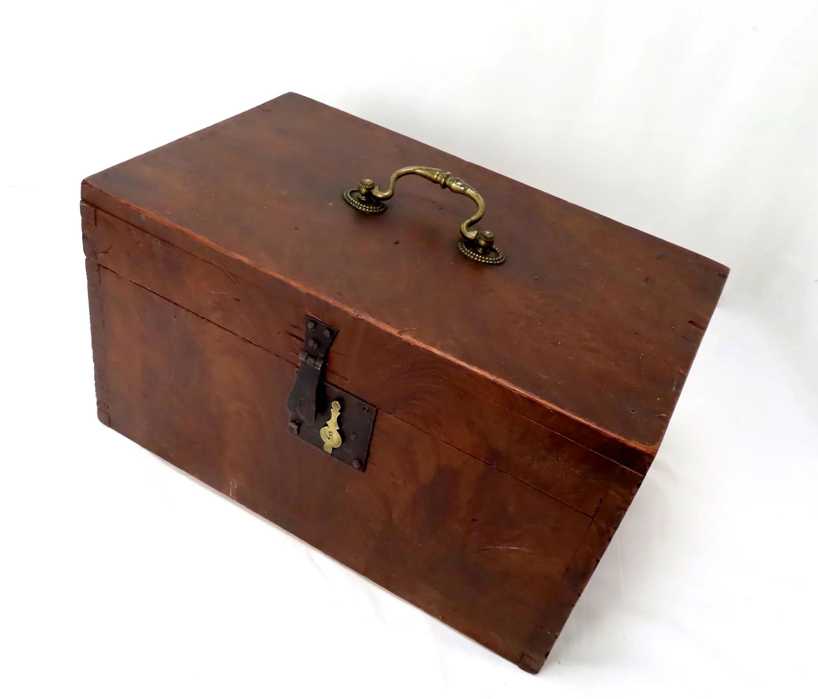 Mid 19th Century Antique Faux Burl Mahogany Grain Painted Document Box - 13