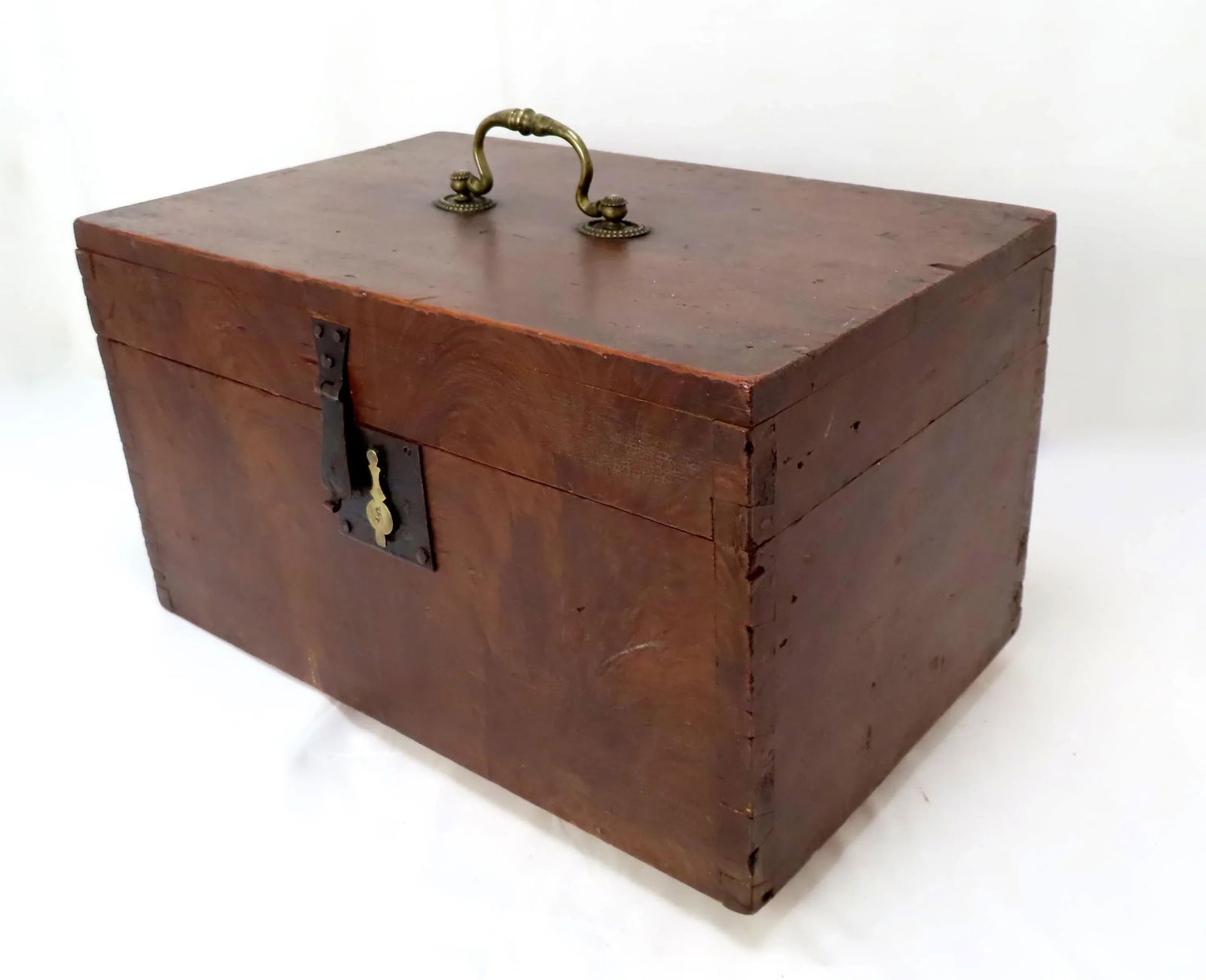 Mid 19th Century Antique Faux Burl Mahogany Grain Painted Document Box - 2