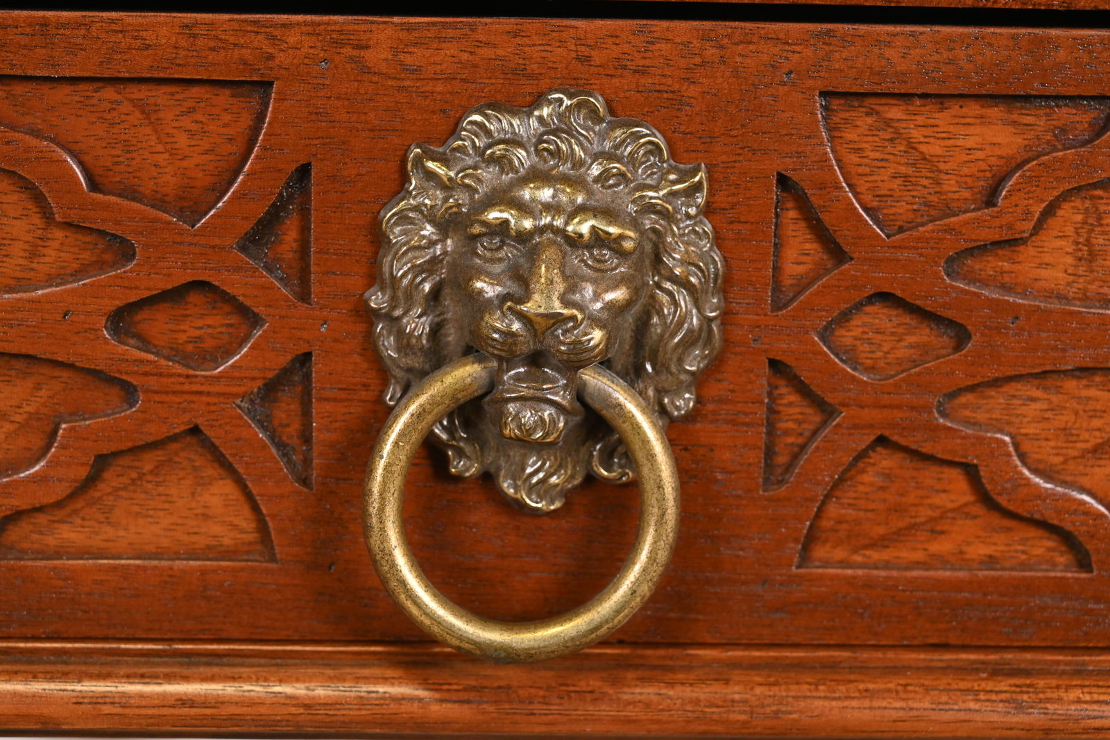 Late 20th Century Baker Furniture Historic Charleston Georgian Carved Mahogany Writing Desk or Conso - 6