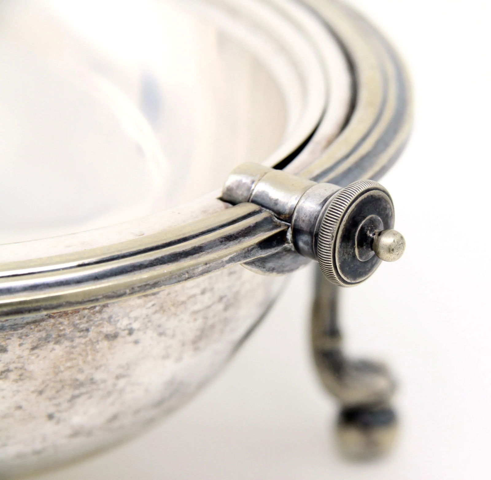 Antique English Silverplate Domed Lidded Server With Lion Paw Feet - 12