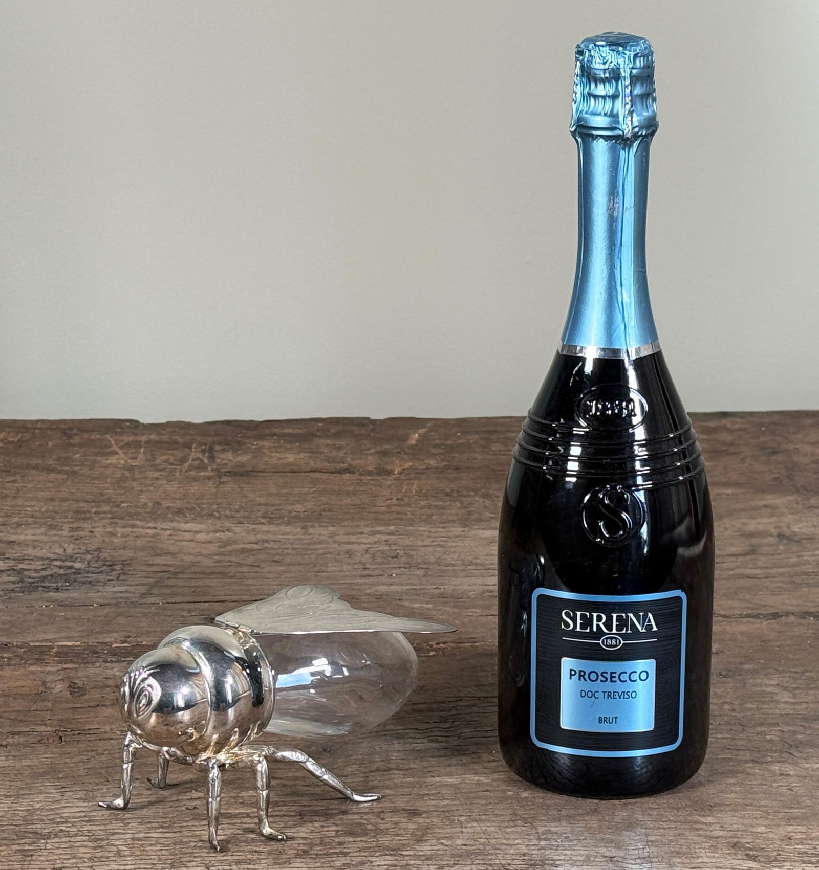 Godinger Silverplate Bee Trinket Box With Glass Body Hinged Wings - 2