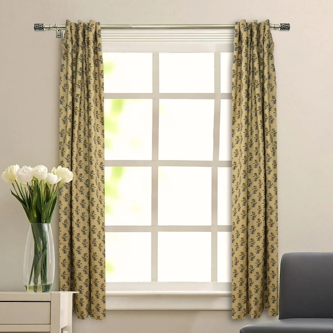 Handmade Costal Tulip Ring Curtain - 2