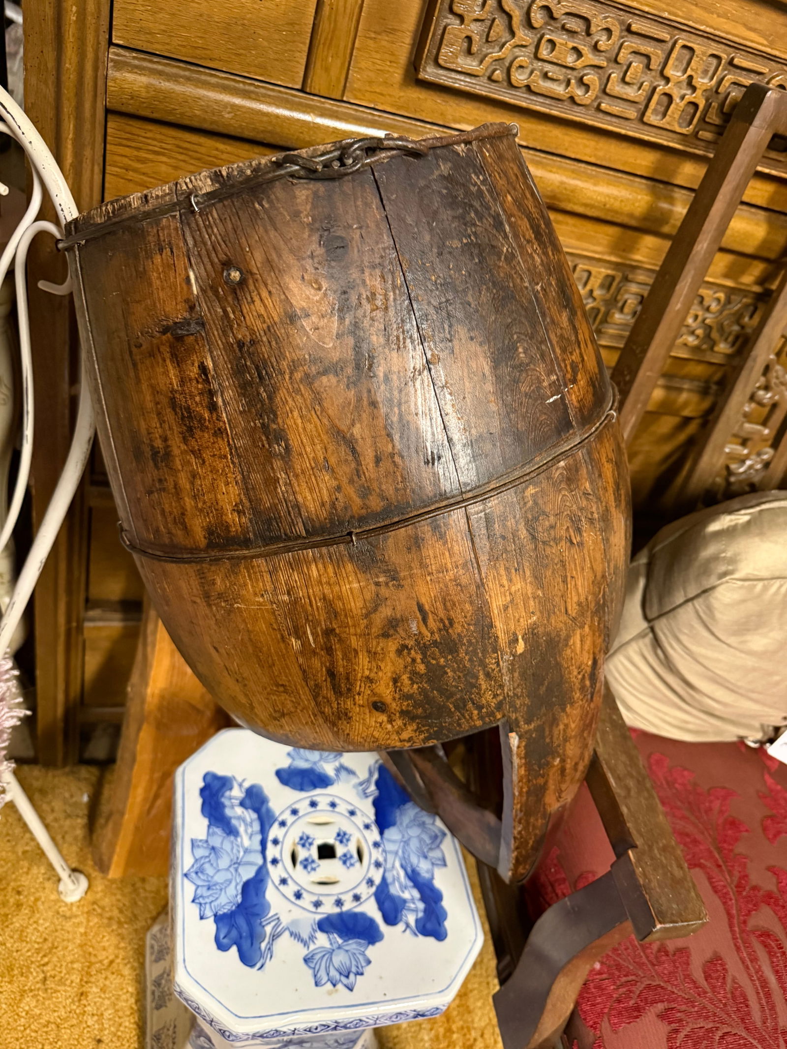 Antique Chinese Water Bucket - 10