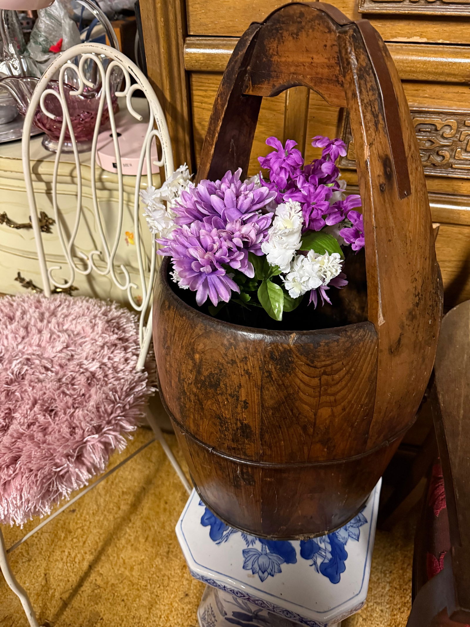 Antique Chinese Water Bucket - 11