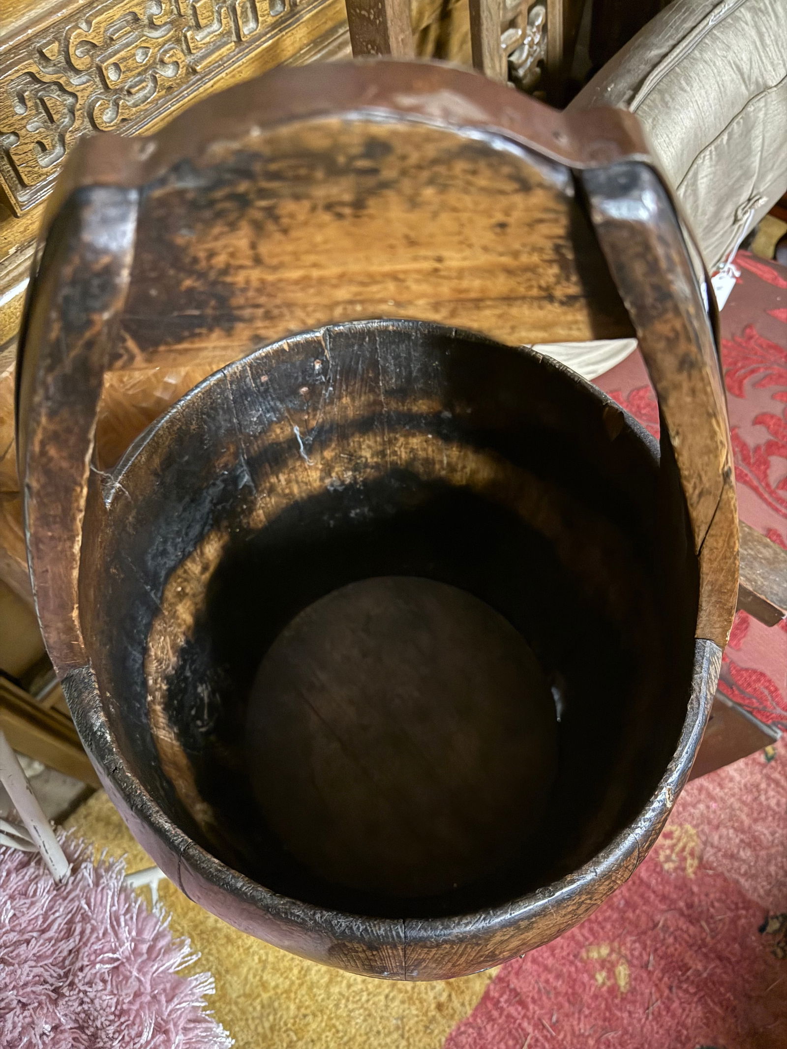 Antique Chinese Water Bucket - 6