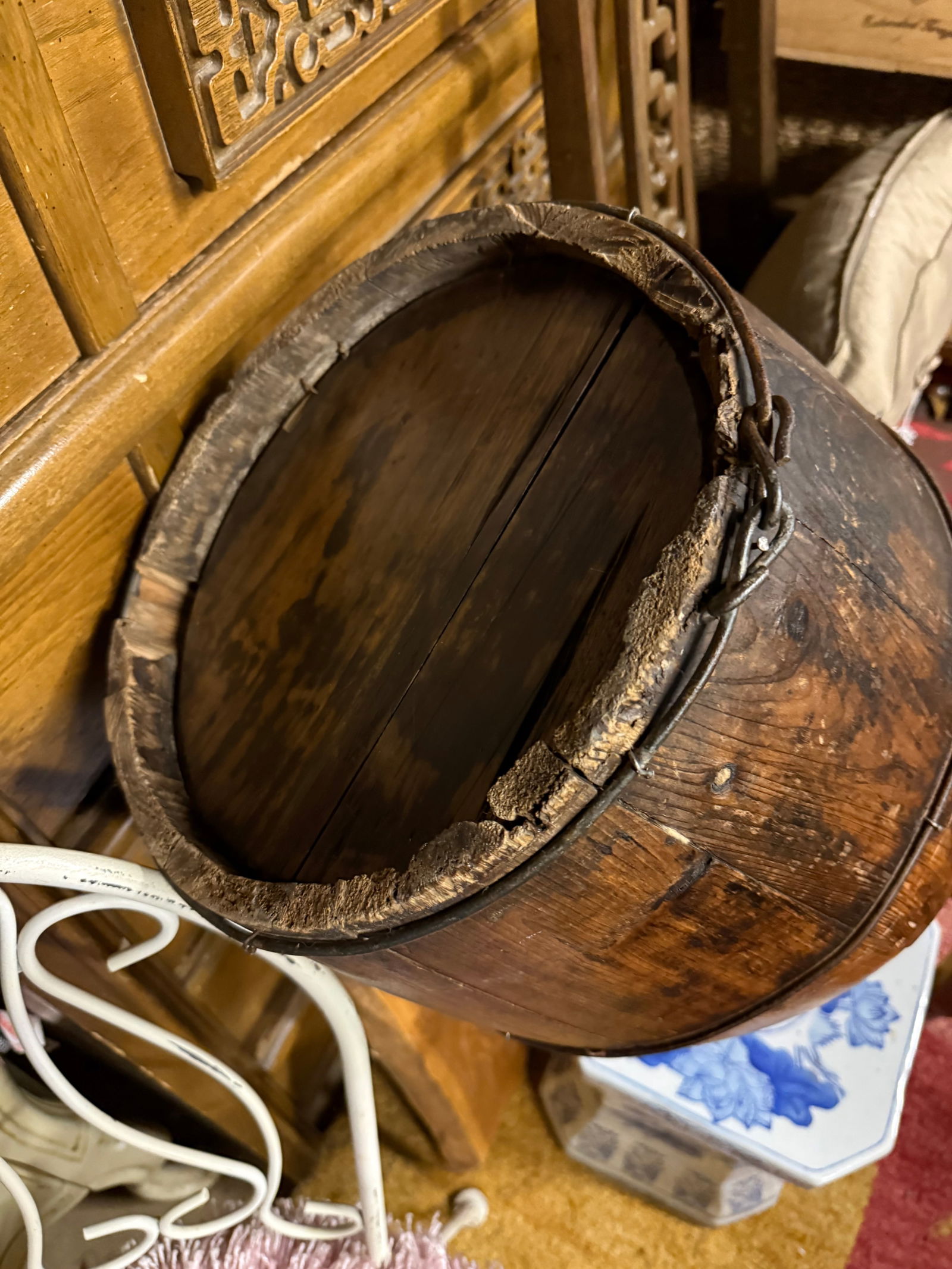 Antique Chinese Water Bucket - 8