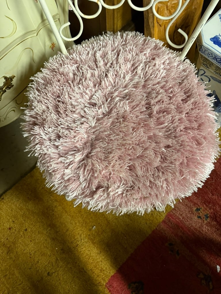 1960s Mid-Century White Iron Vanity Chair - 8