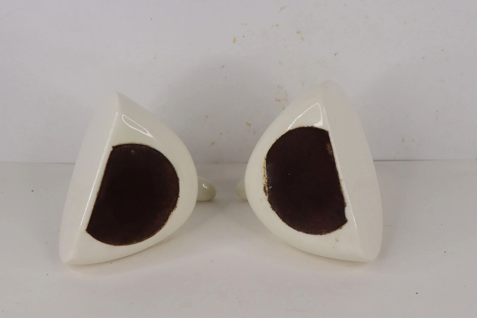 Vintage 70s Mid-Century Modern Heavy Porcelain Duck Head Bookends - a Pair - 4