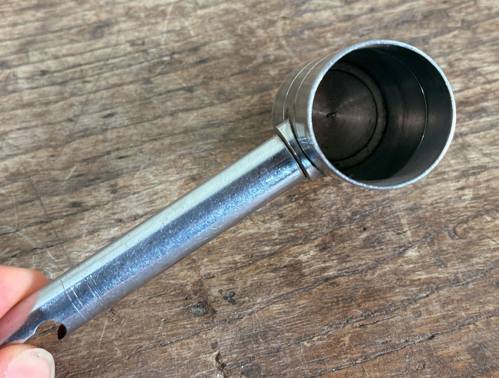 Mid Century Stainless Steel Cocktail Jigger Measuring Tool W/ Bottle Opener - 3