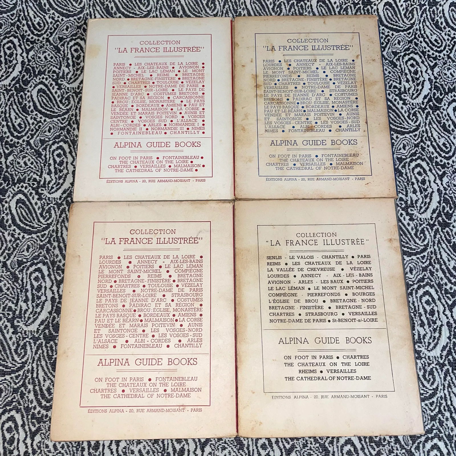 1950s French "Alpina Guide Books" Travel Guides- Set of 4 - 3