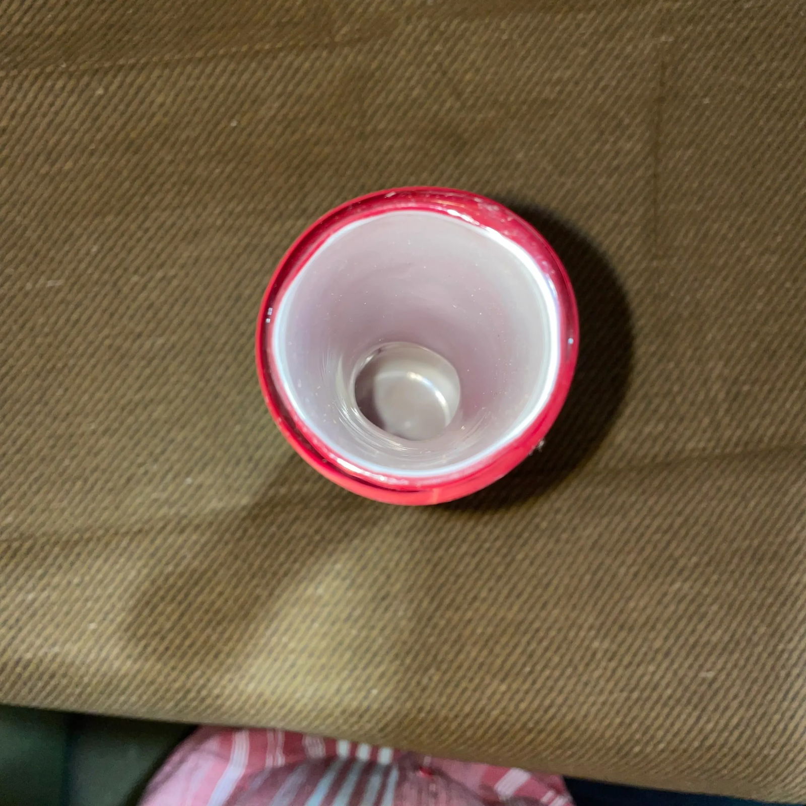 Mid Century Modern Red and White Pop Art Studio Vase - 2