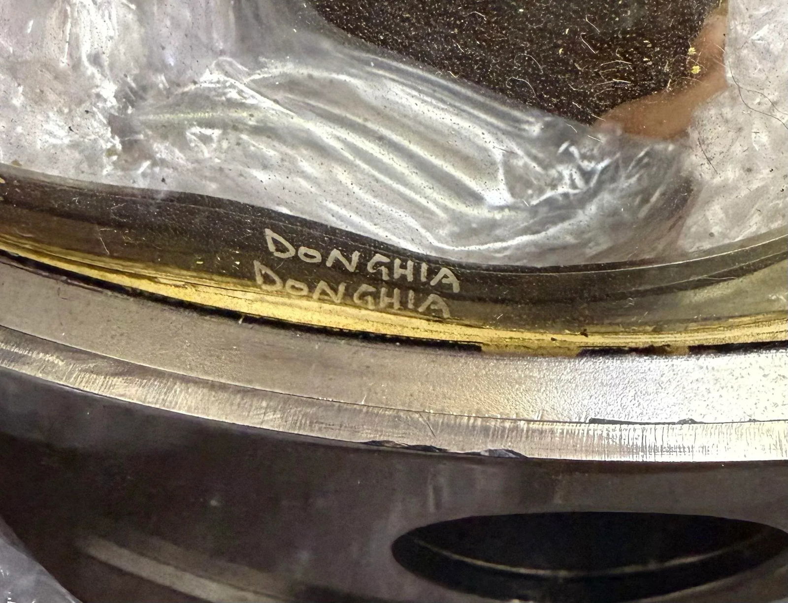 Donghia Giro Luna Grande Murano Glass Chandelier Vintage , Gold Dust - 12